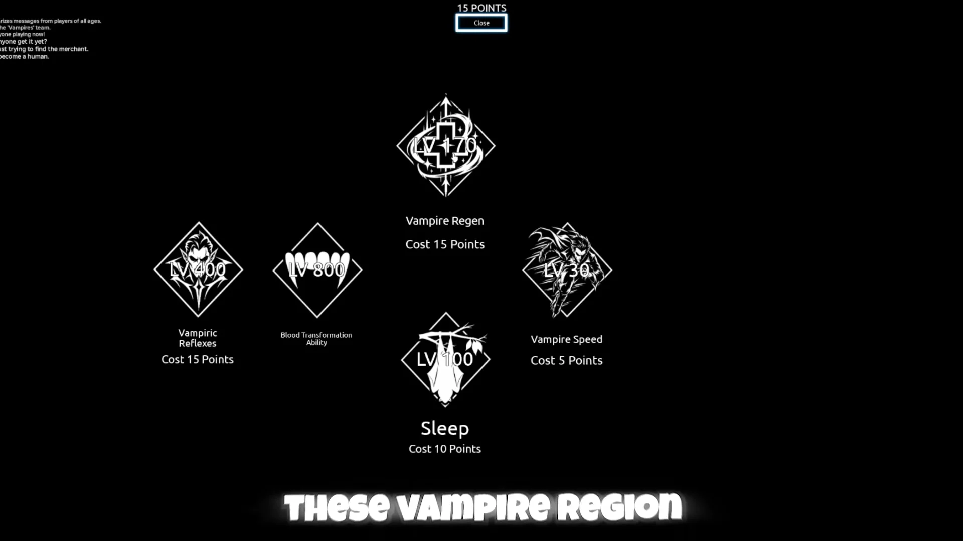 Skill Tree Upgrade Menu