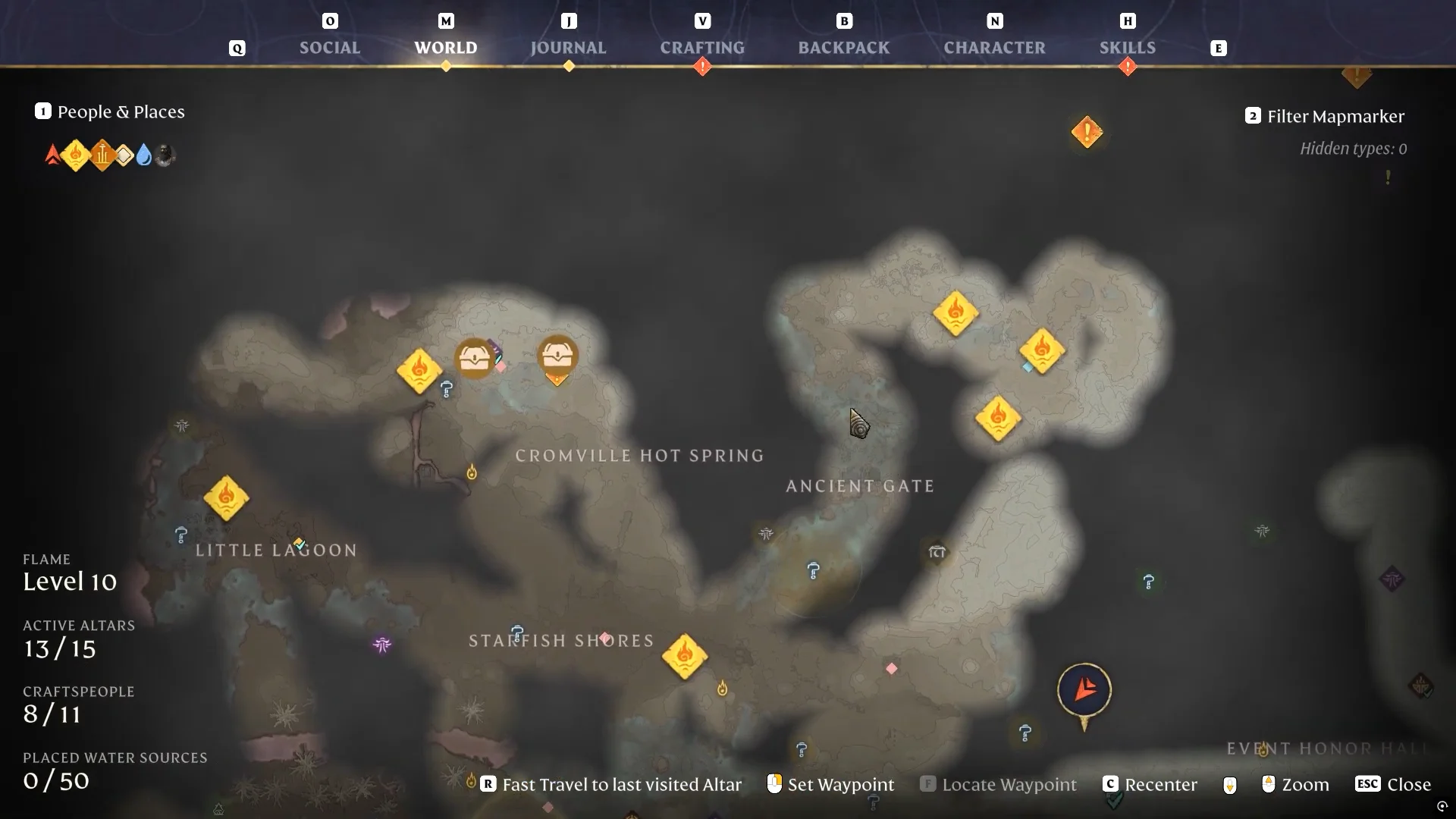 Map locations