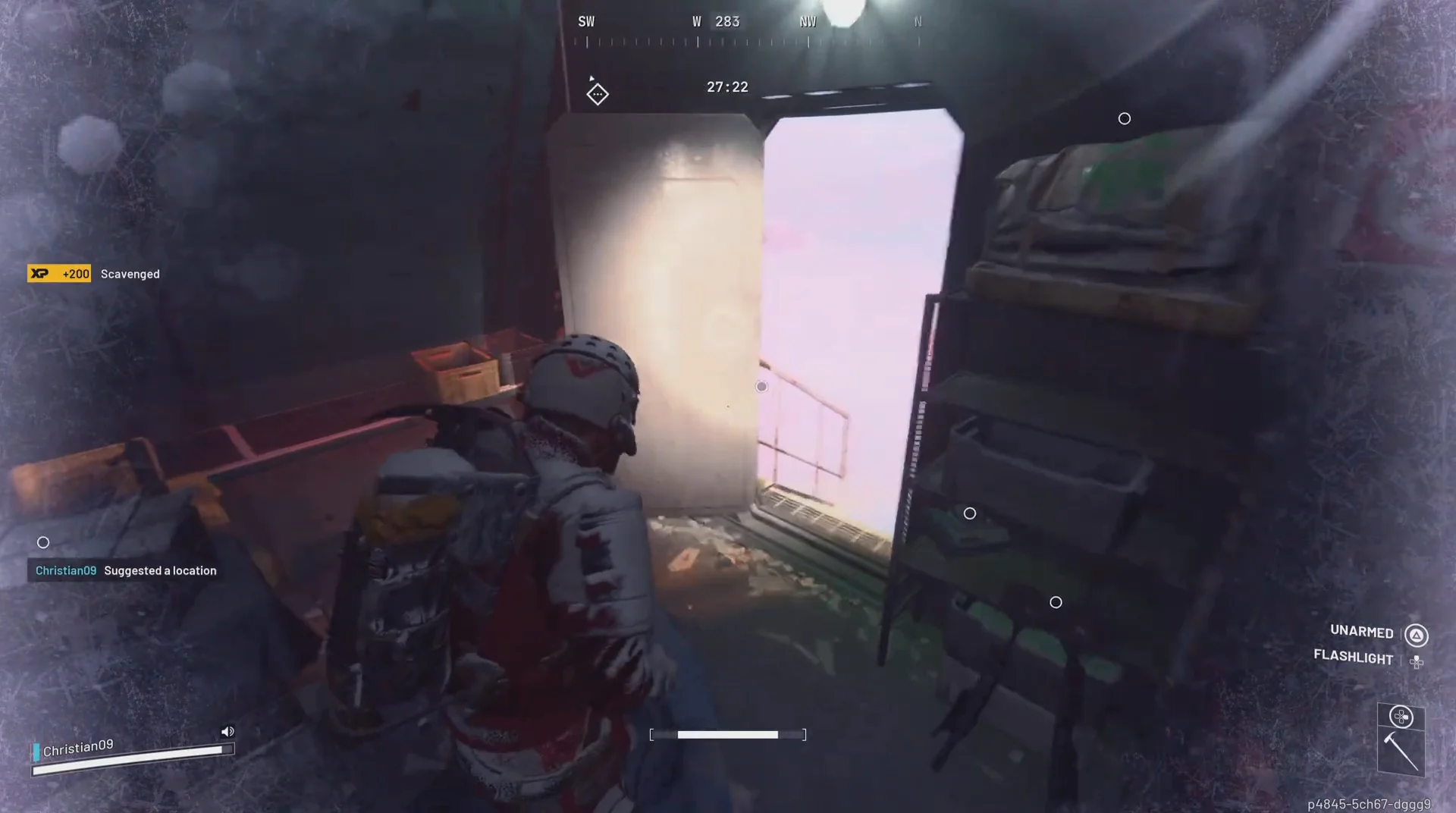 Entering and looting the lower room