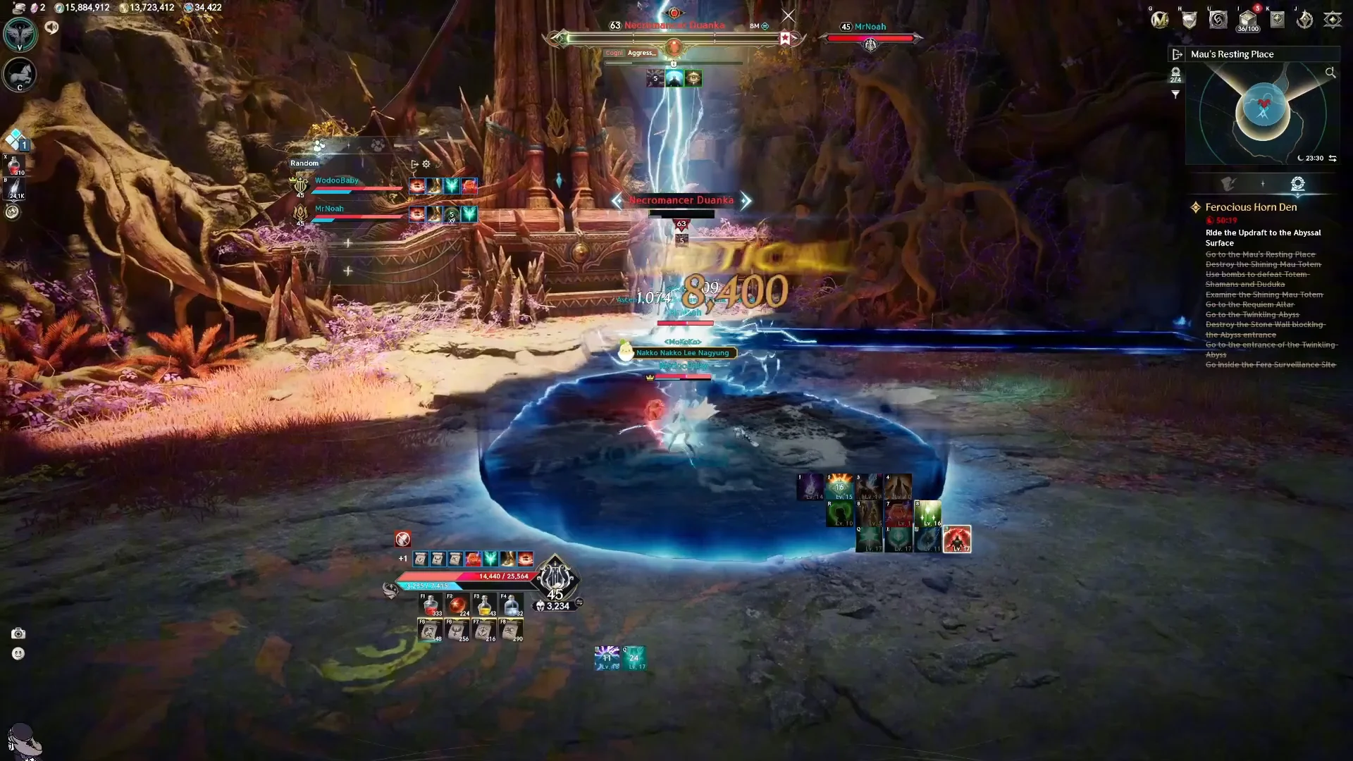Defeating Necromancer Oramba
