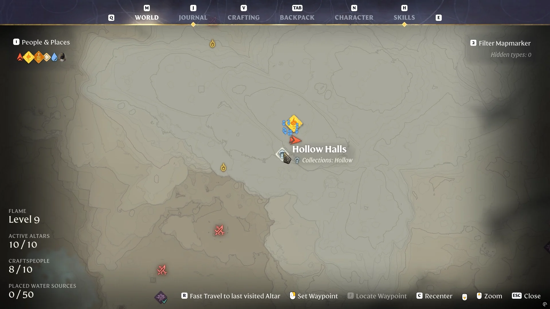 Map Location for Hollow Halls