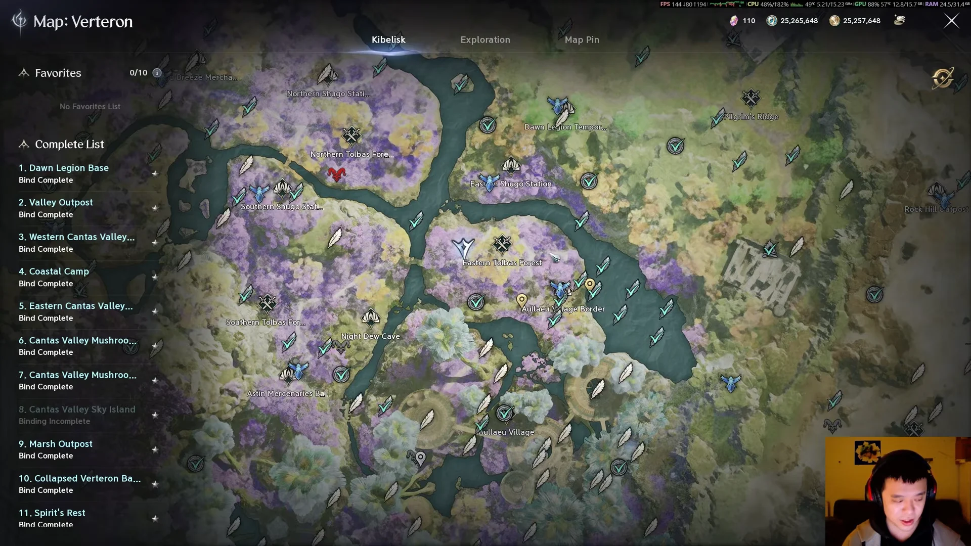Verteron Map Location (Elyos)