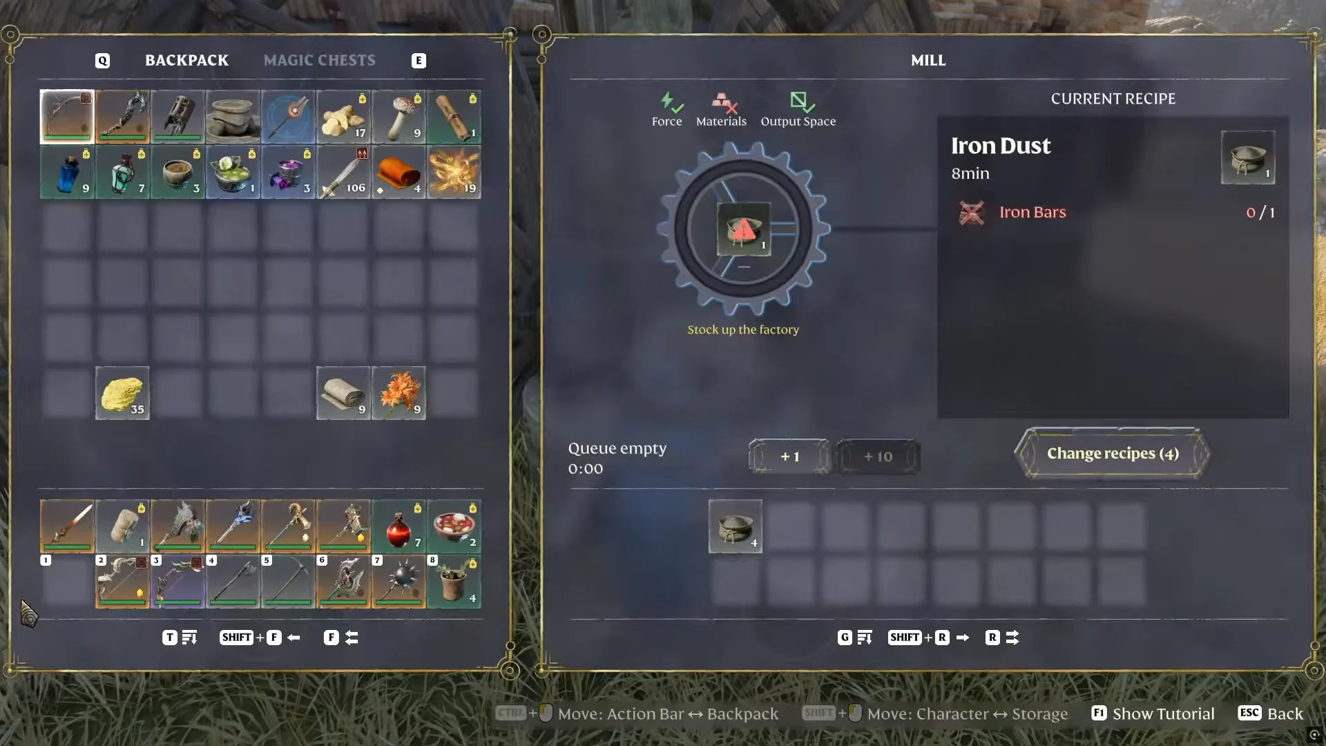 Mill with the Iron Dust recipe