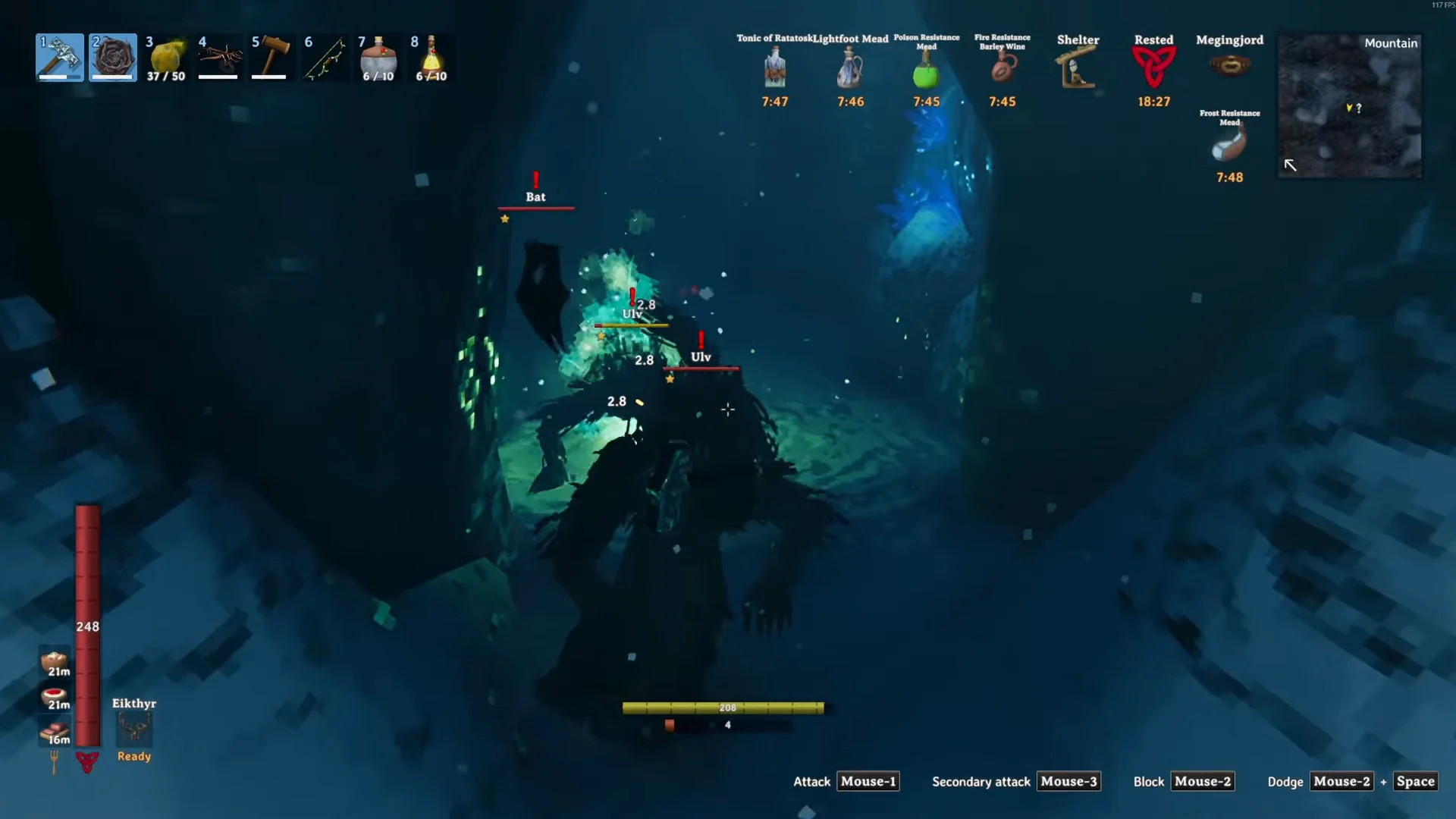 Entering Cavern and Dungeon Enemies