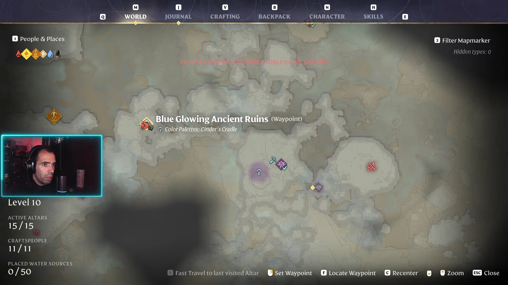Landing at Blue Glowing Ancient Ruins