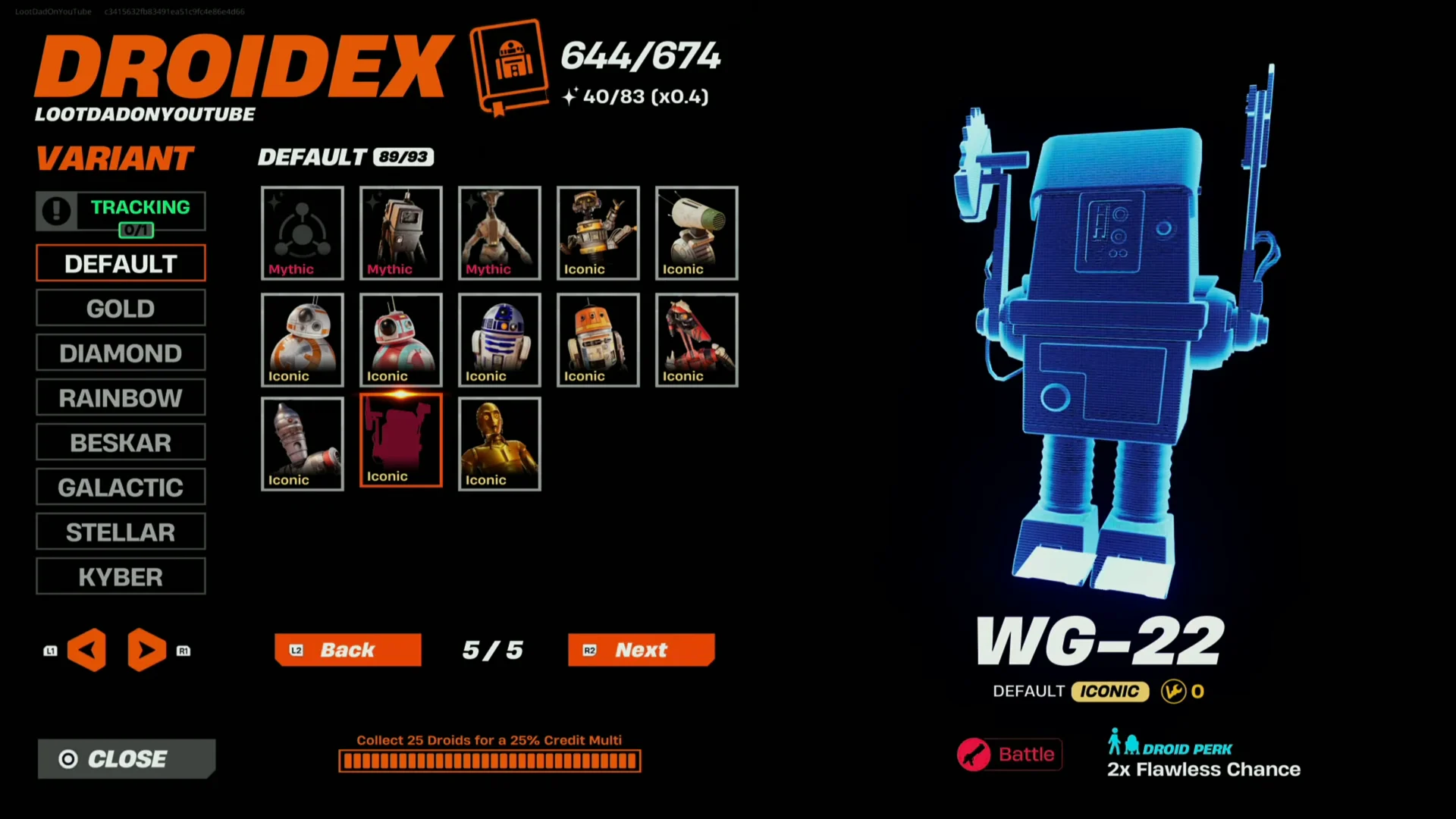 Change 1: WG-22 in Droidex