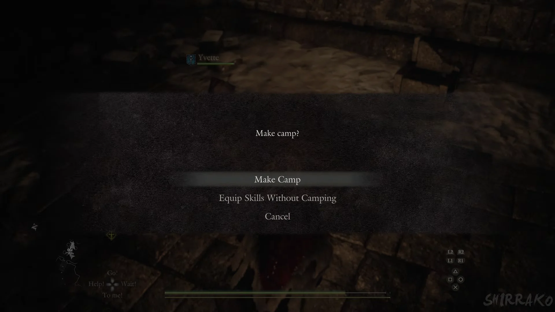 Make camp menu at the fire