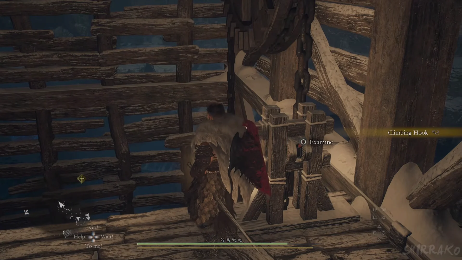 Examine prompt on the winch post