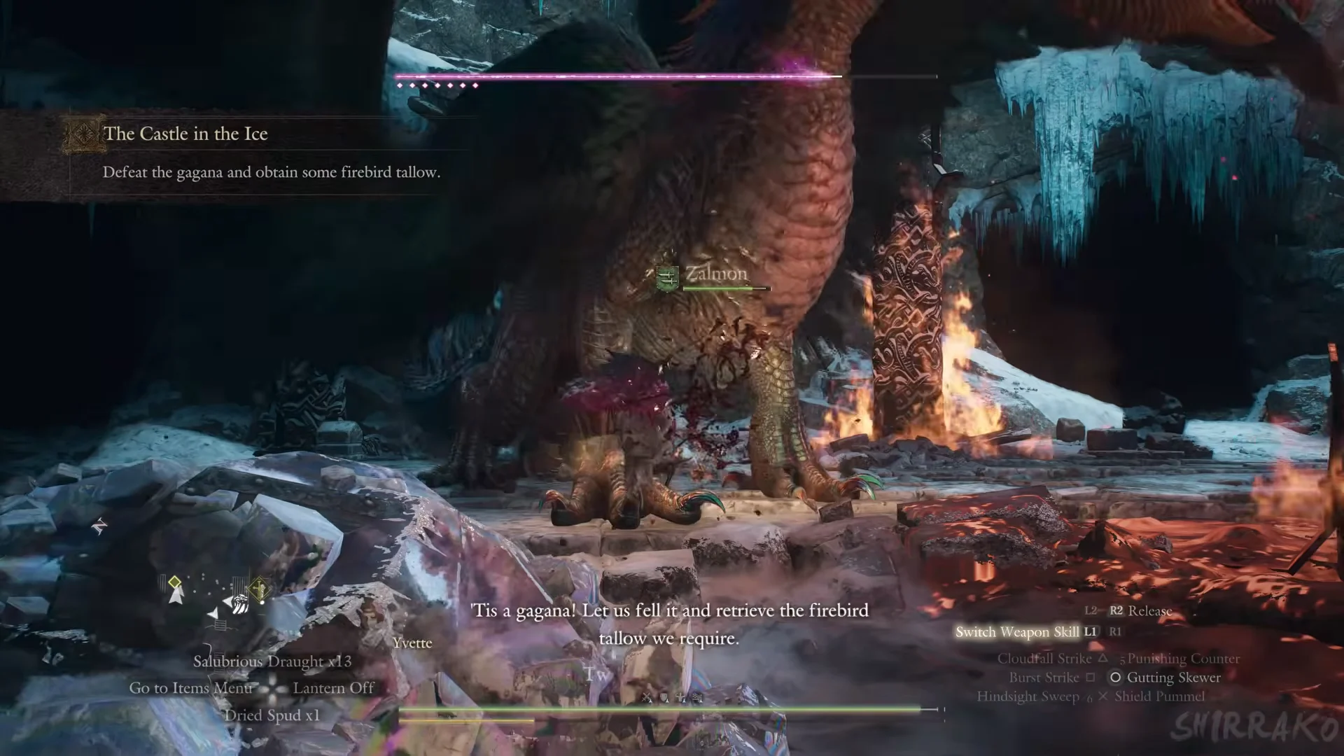 Gagana fight begins in the grotto
