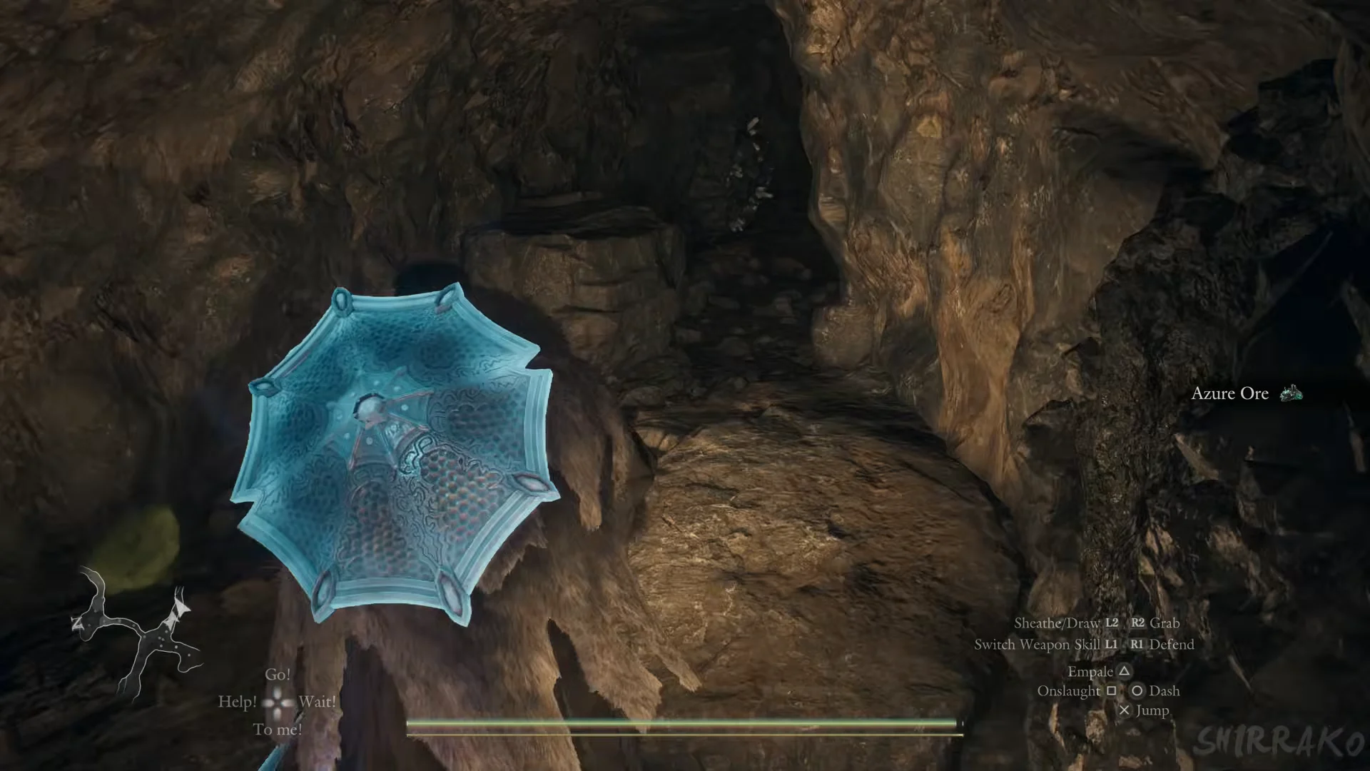 Azure Ore vein in Lakeside Grotto