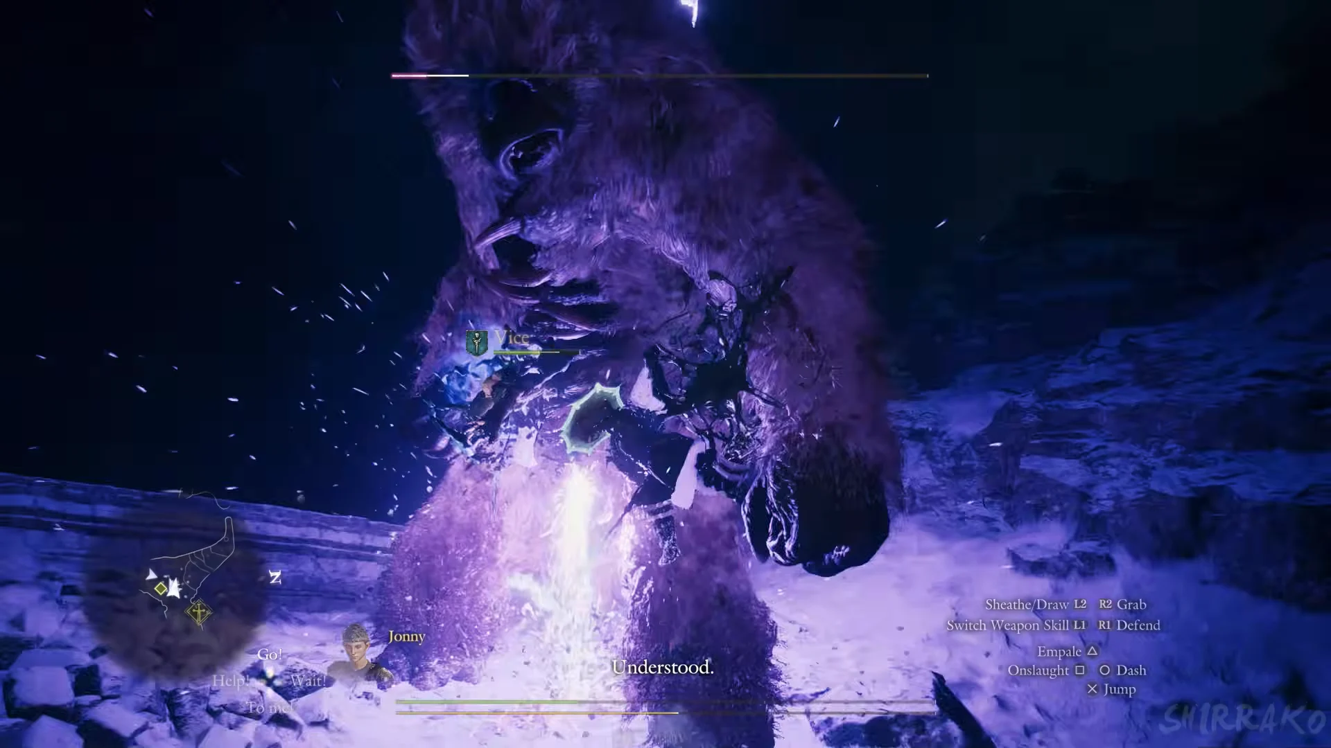 Pawn held in the maw