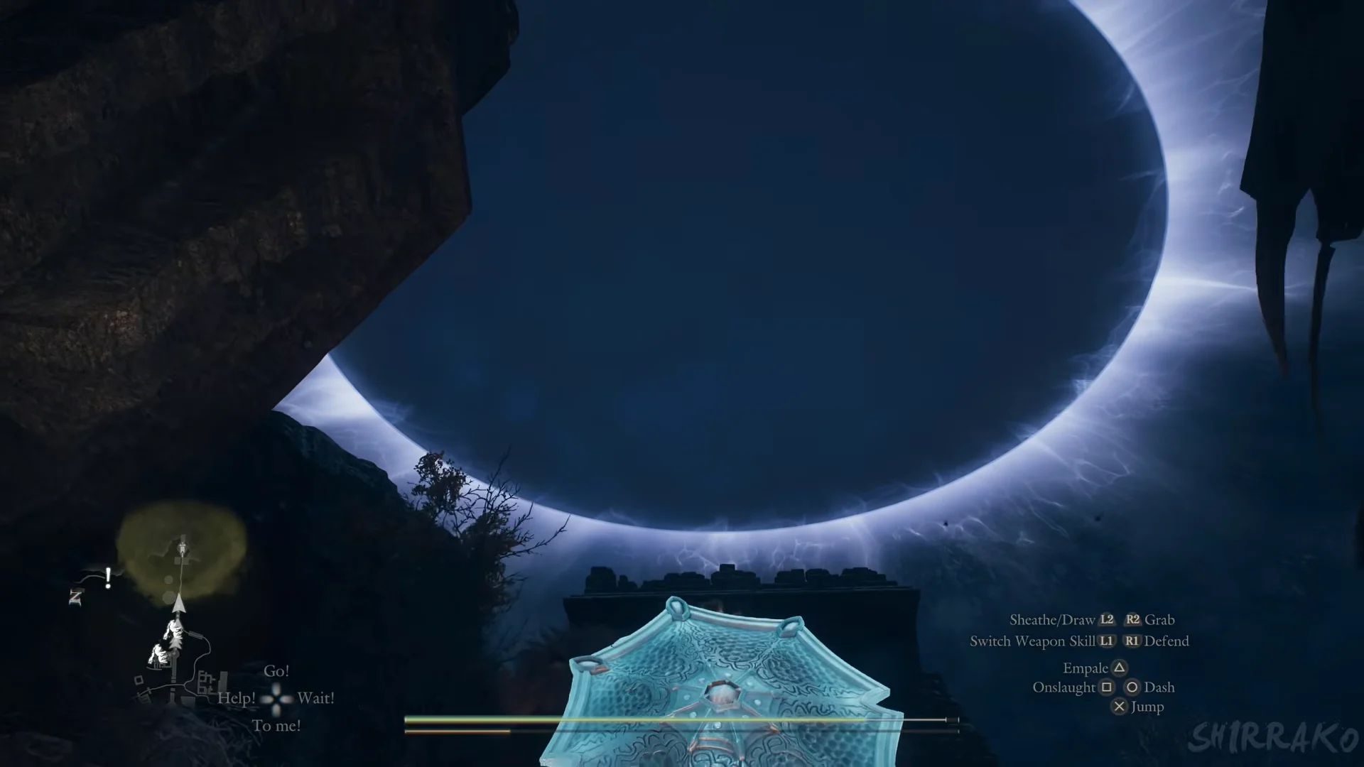 Black disc fills the sky