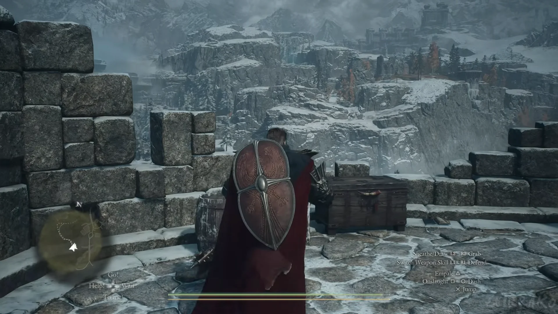 Chest on the village tower roof