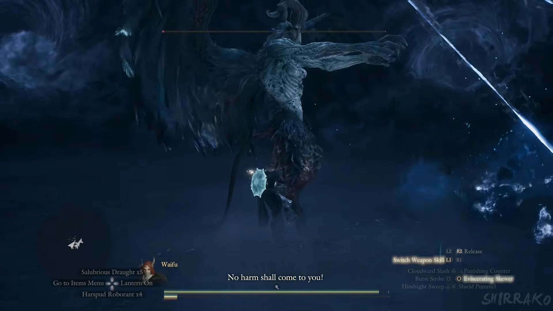 Final sword hits, bar empty