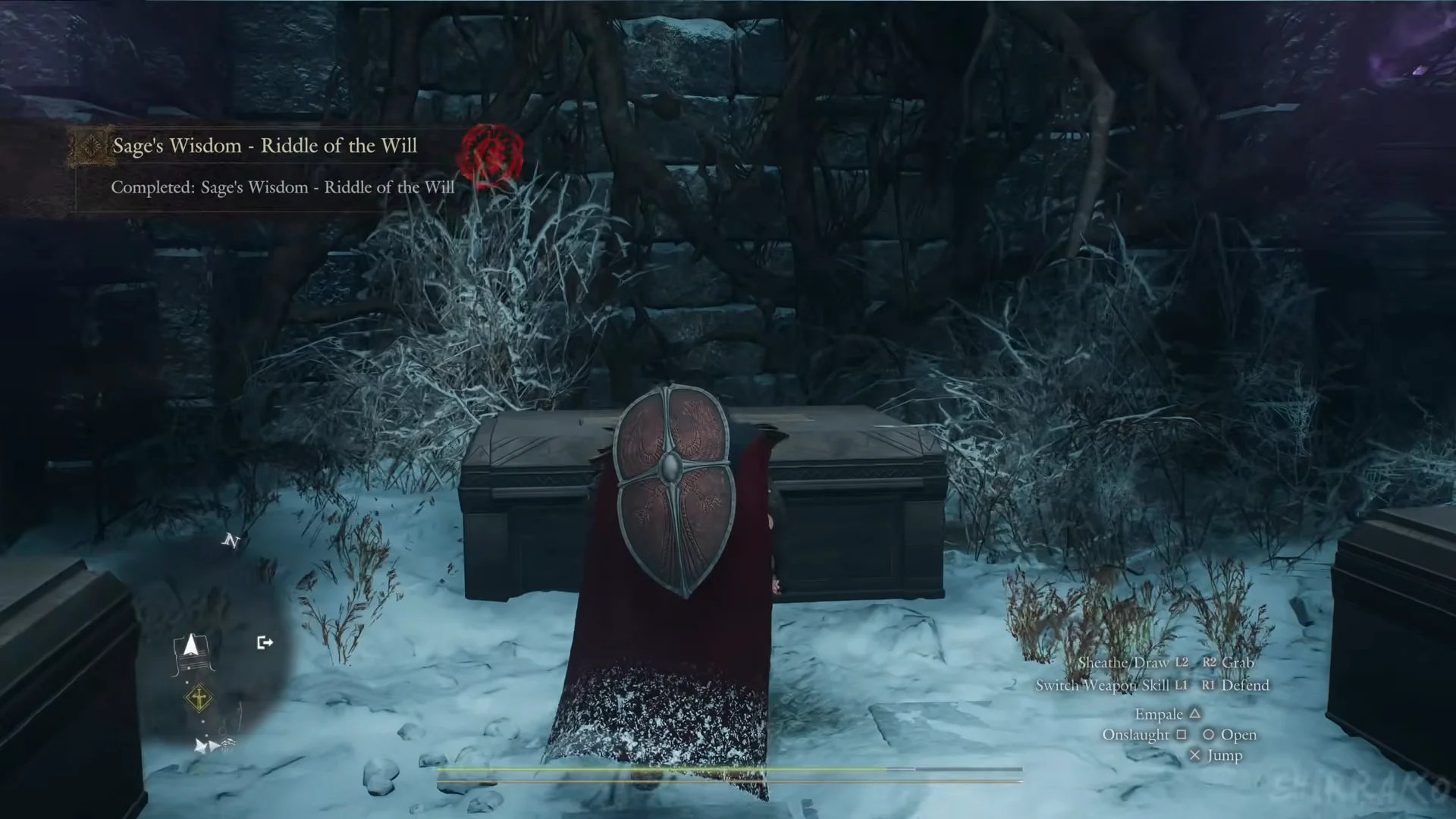 Stone chest behind the Sphinx