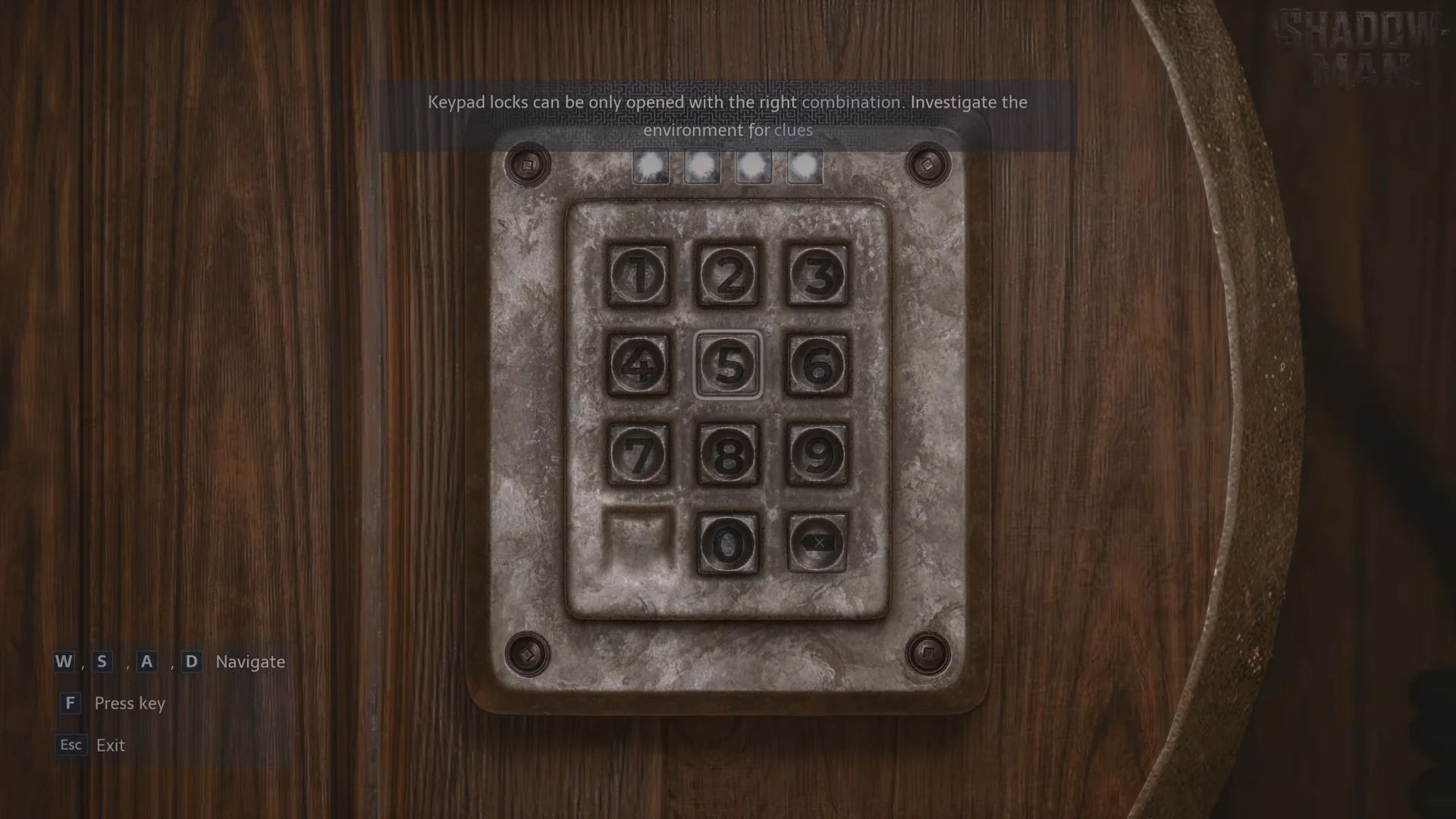 The keypad cabinet in the painting hall
