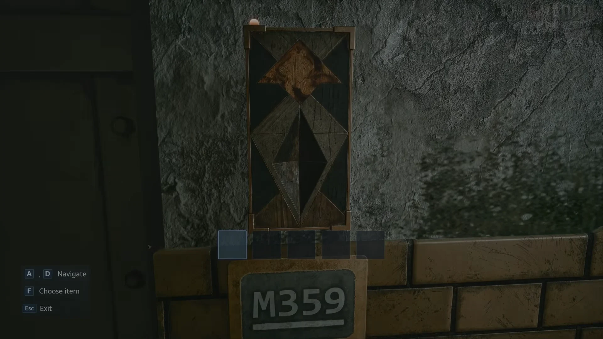 The lock plate beside door M359