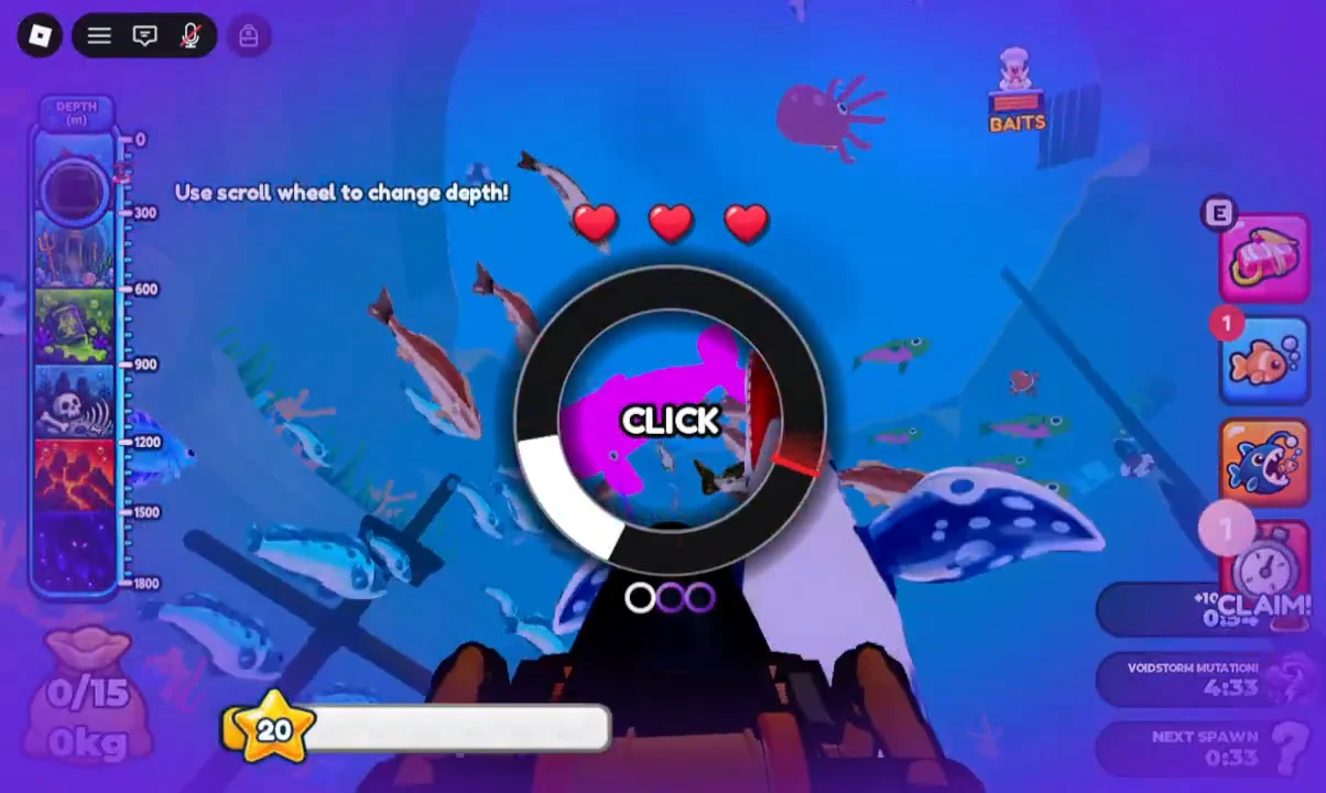 Harpoon Diving Mini-game