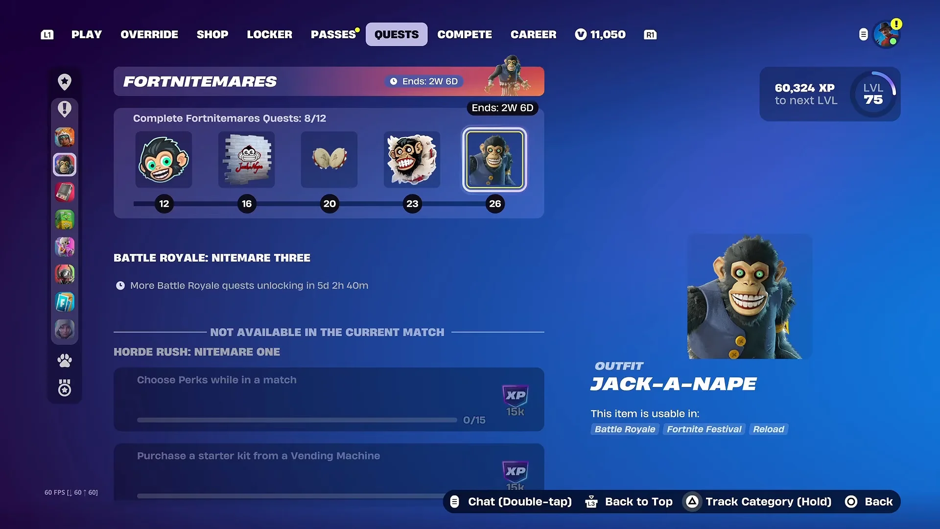 Fortnitemares Quests Tab