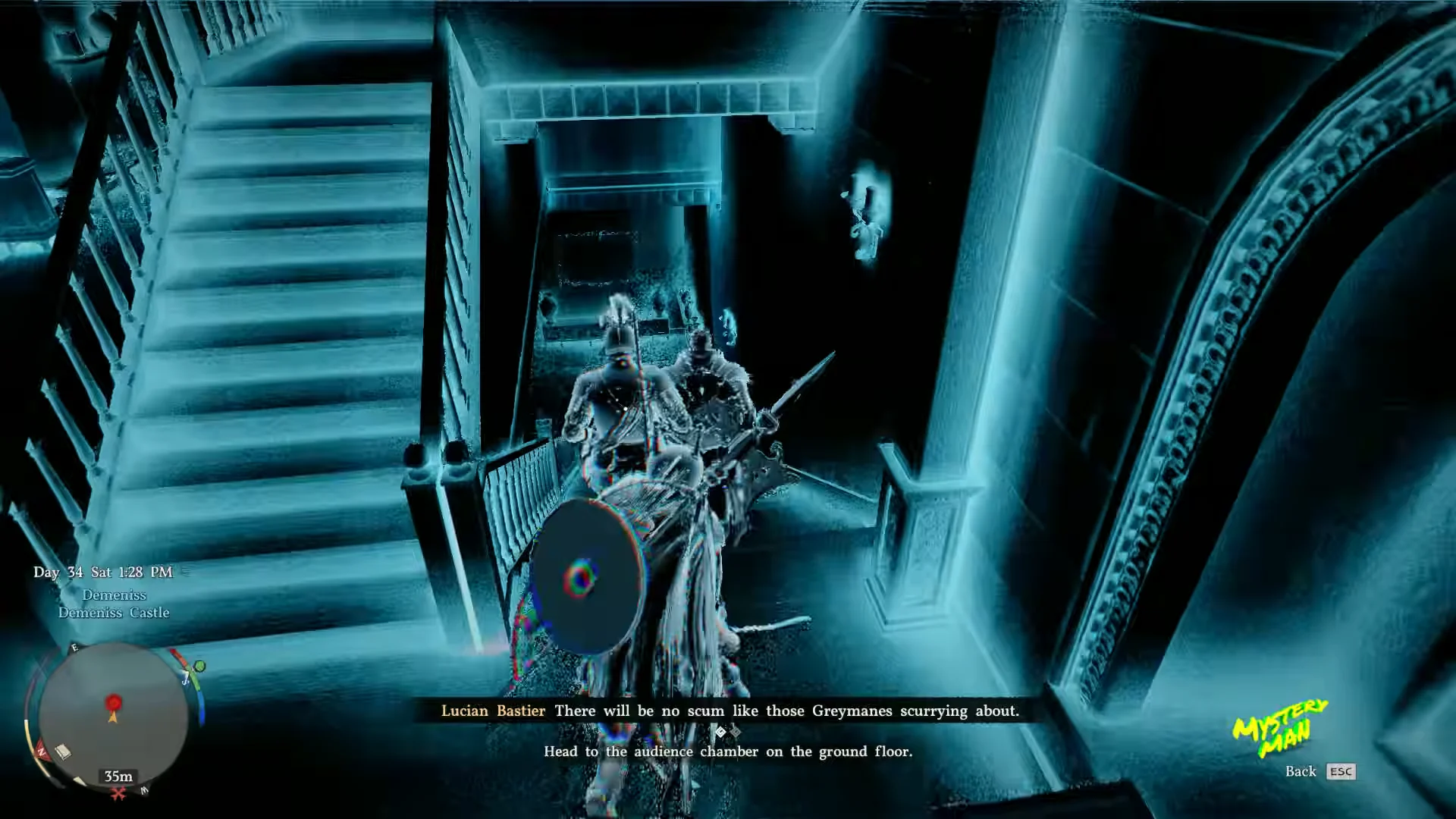 Escorting to audience chamber