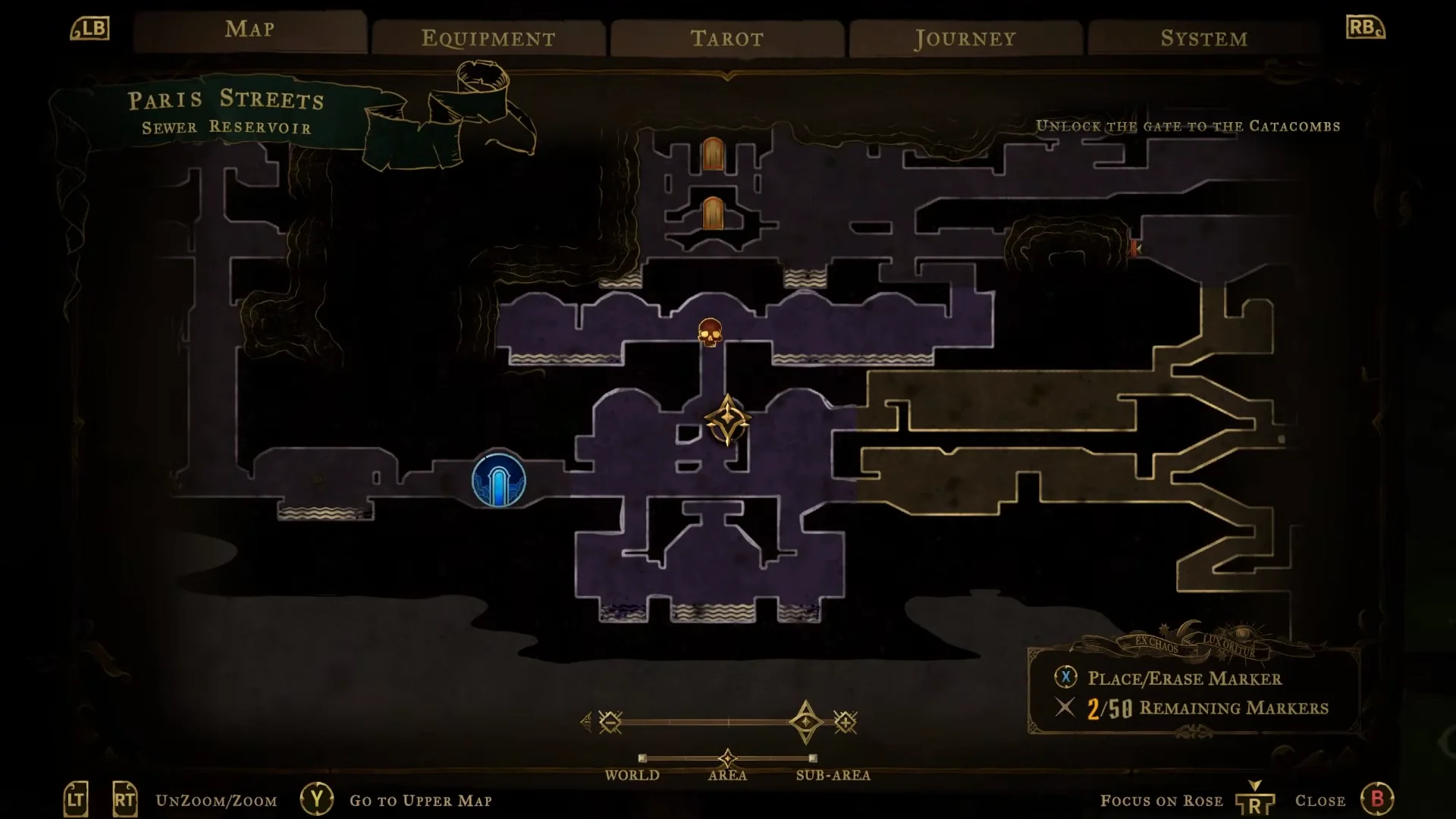 Map coordinates & exit