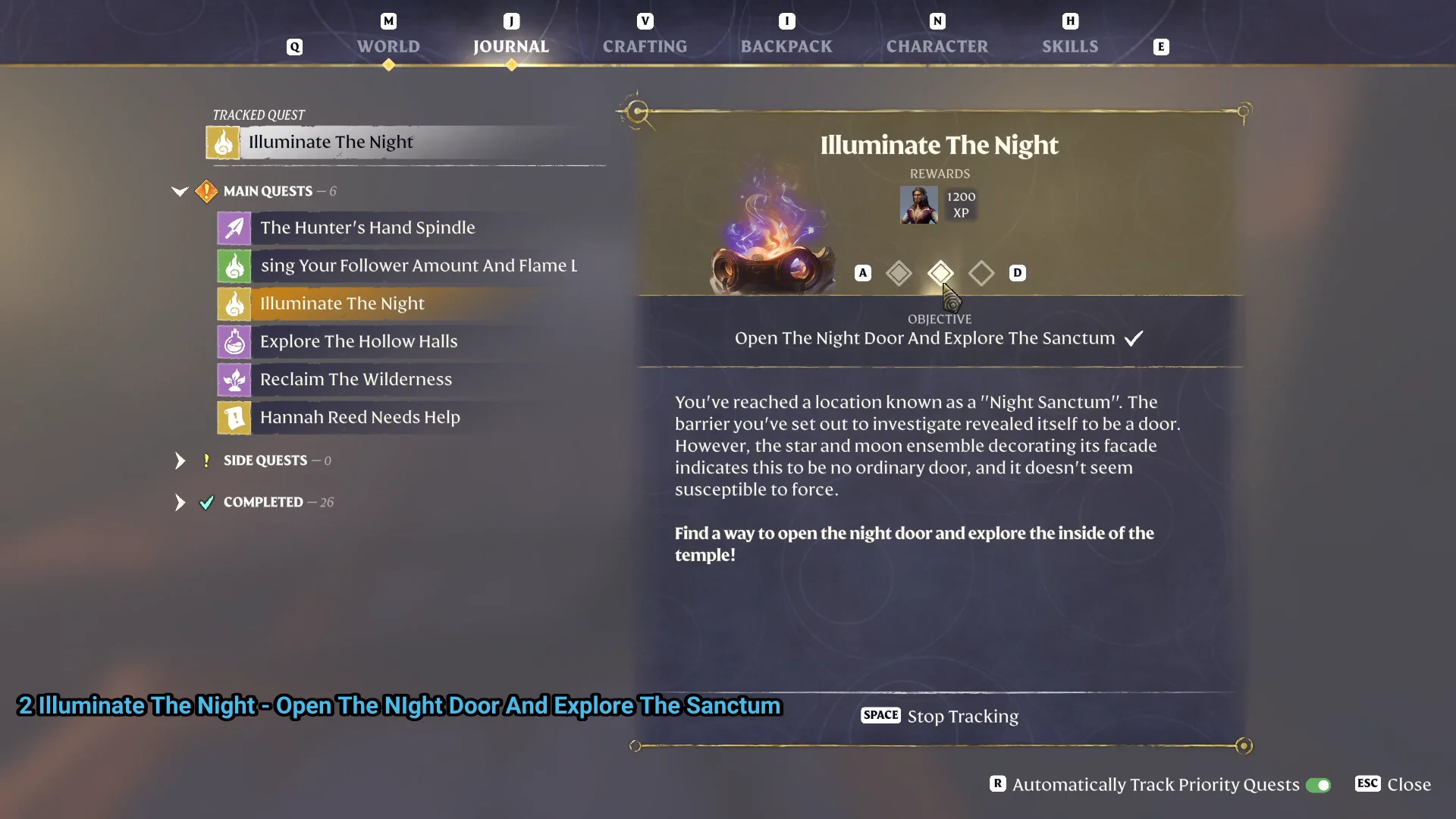 Elders' Night Sanctum label inside
