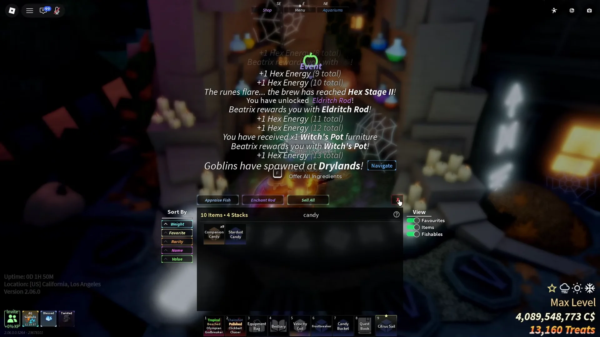 Eldritch Rod Unlock