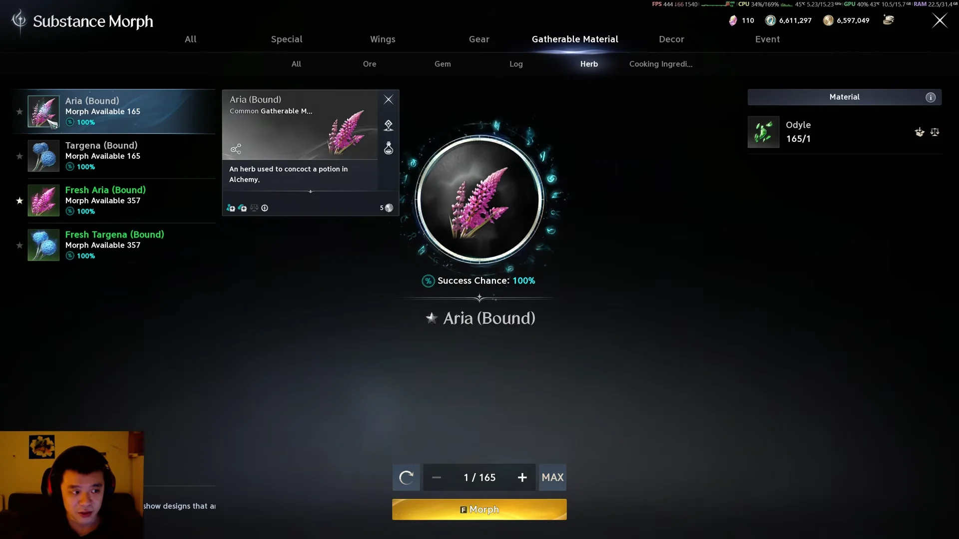 Accessing Substance Morph Menu