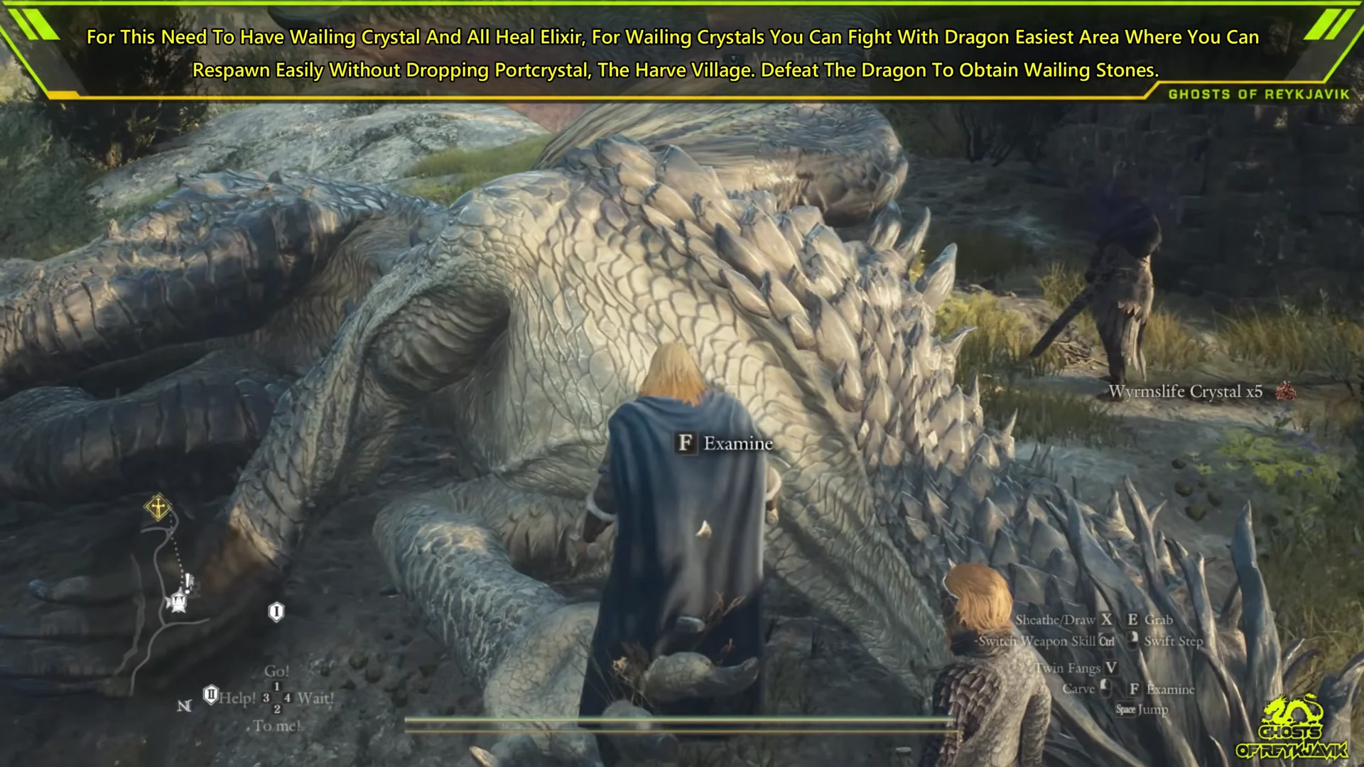 Looting the defeated Drake