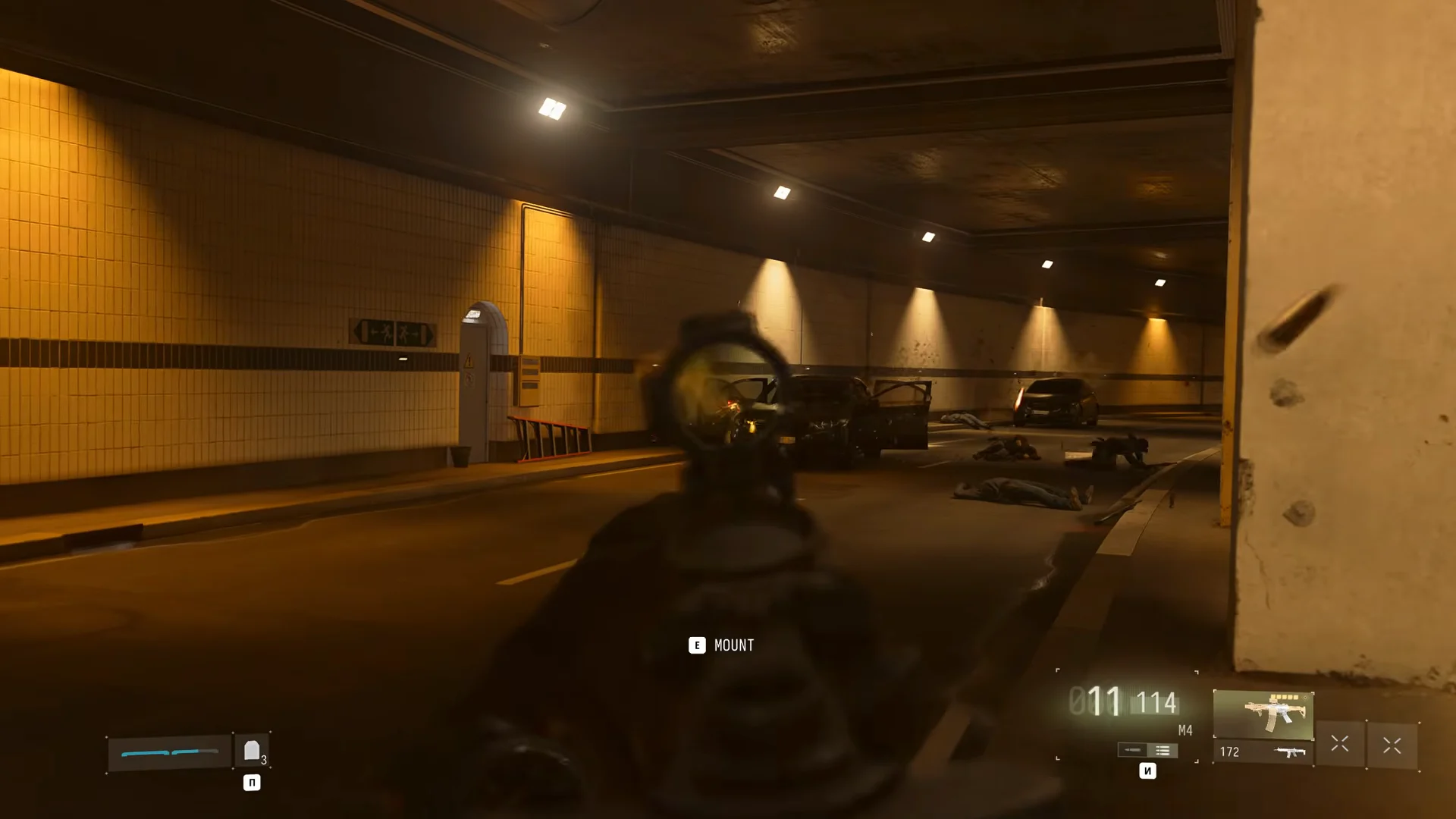 Tunnel Firefight on Foot