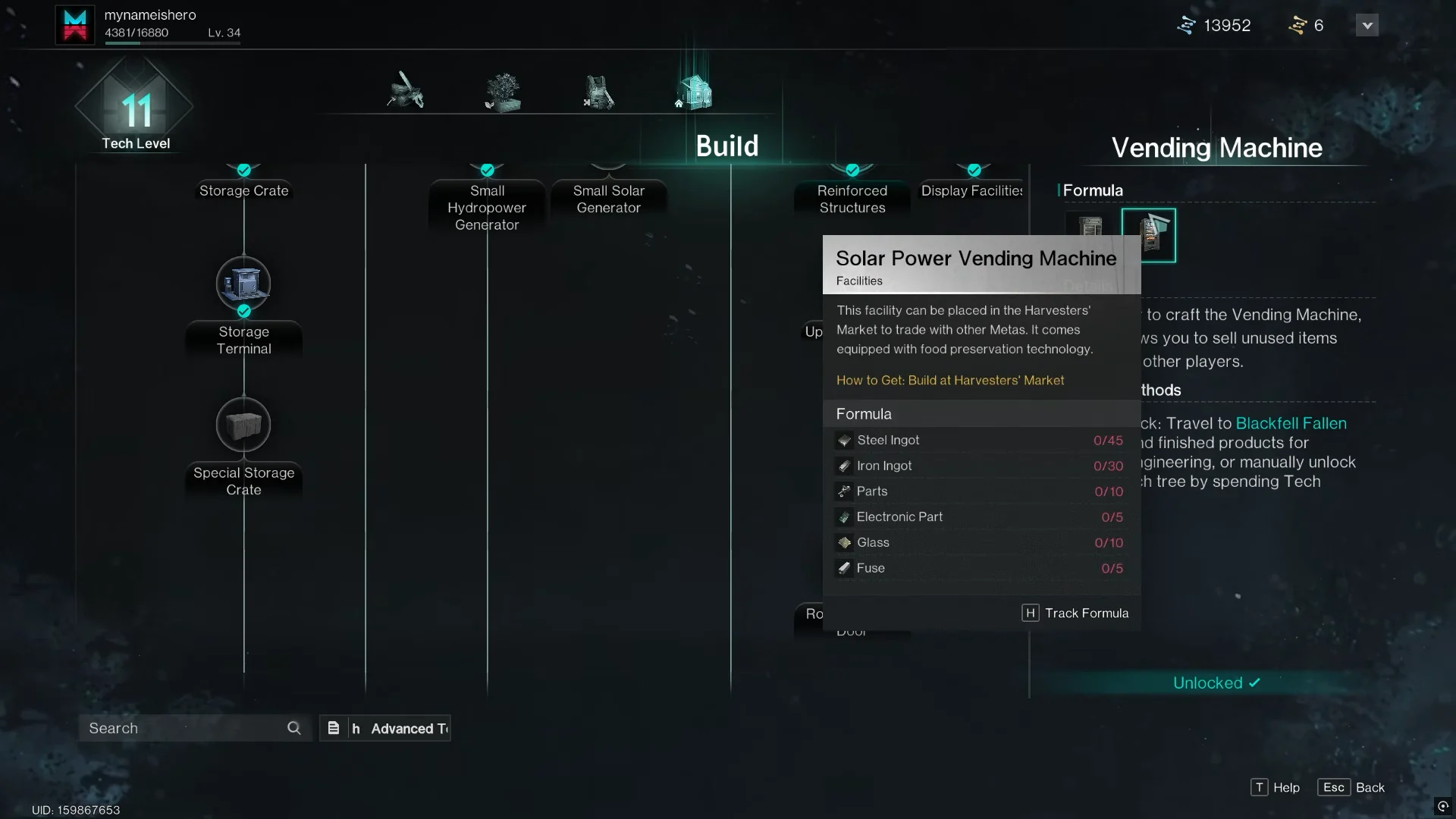 Tech Tree Unlock