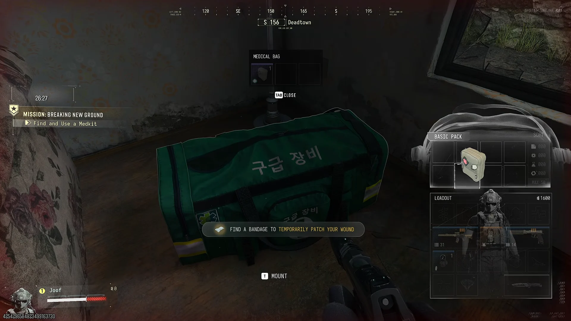 Medical bag in Deadtown