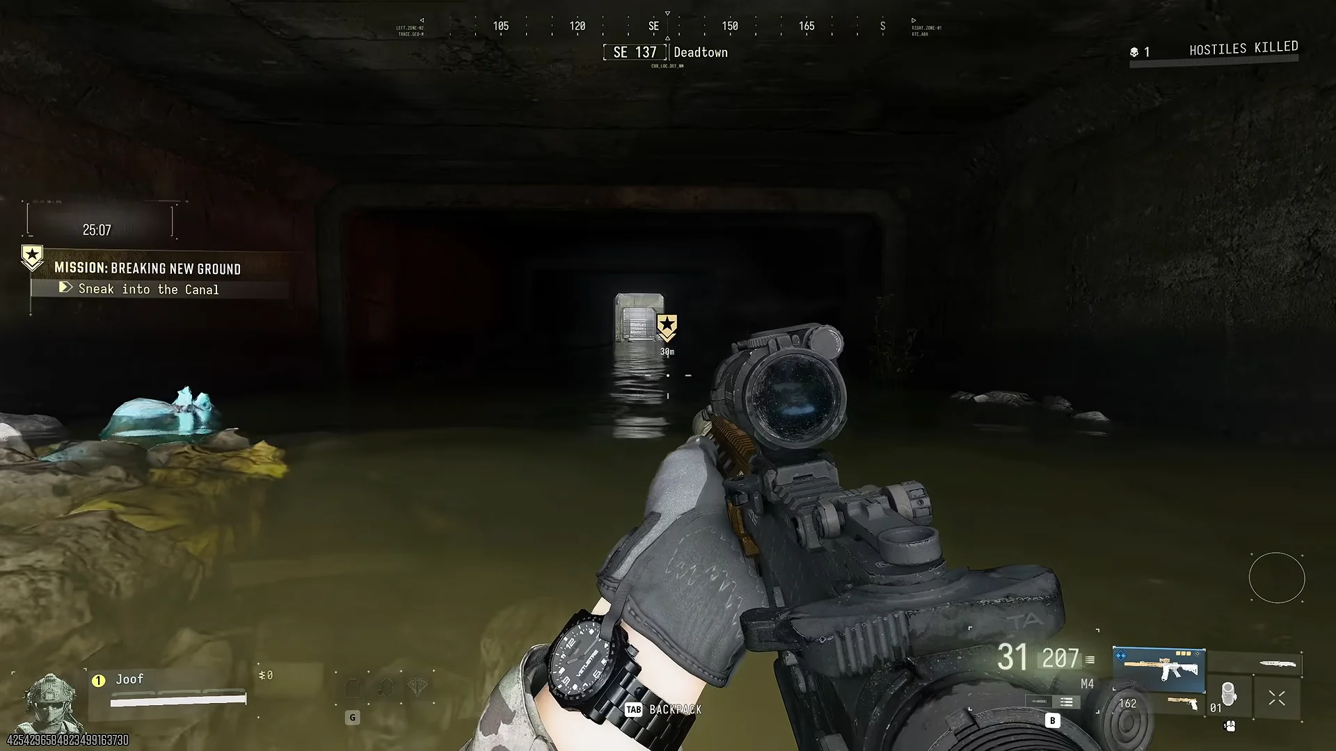 Sneak into the canal