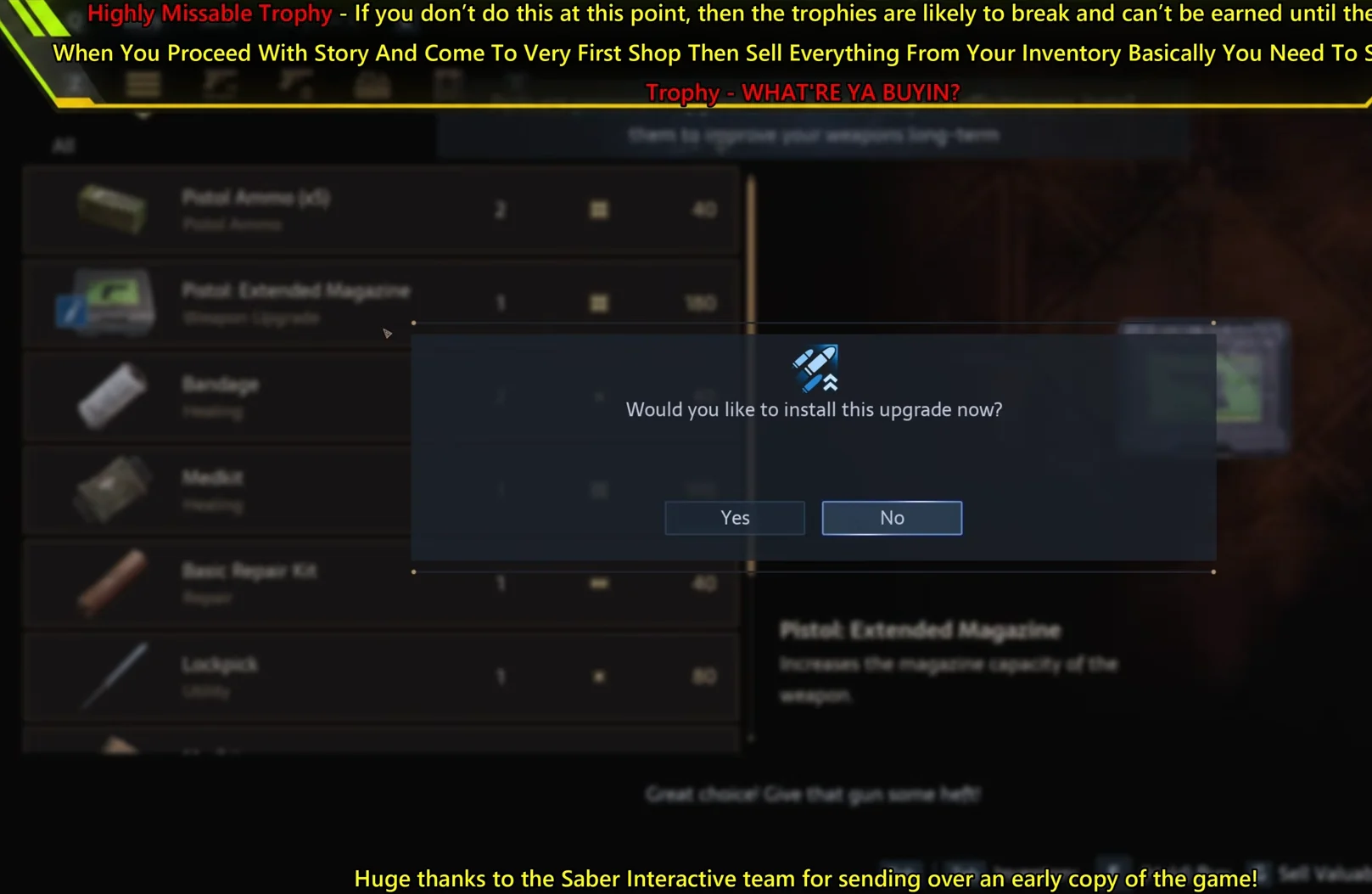 Installing upgrade and finishing purchases