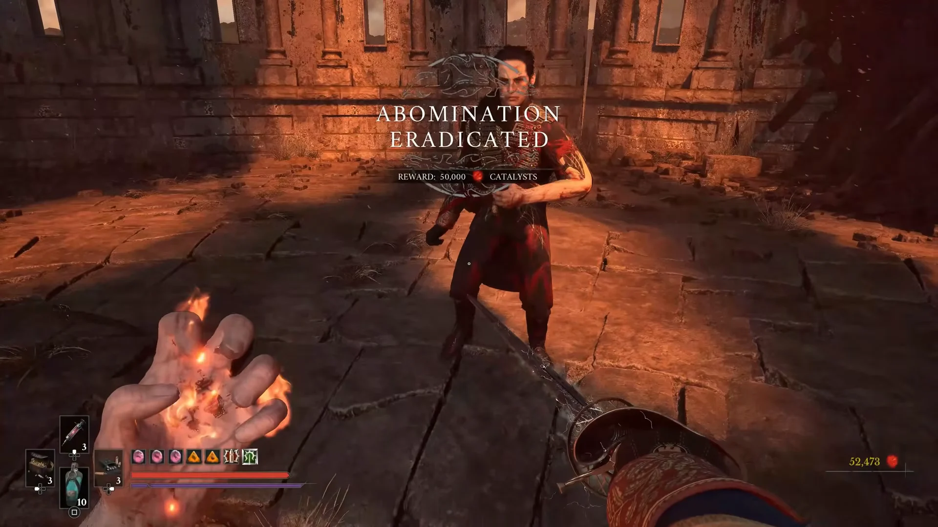 Boss defeat and execution