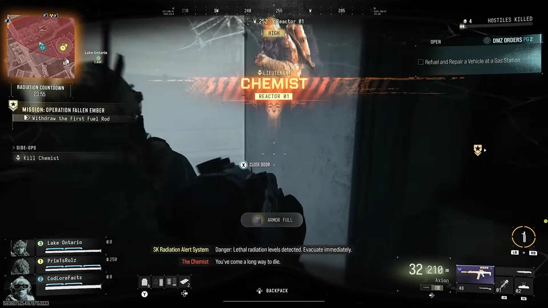 Lieutenant Chemist at Reactor 01