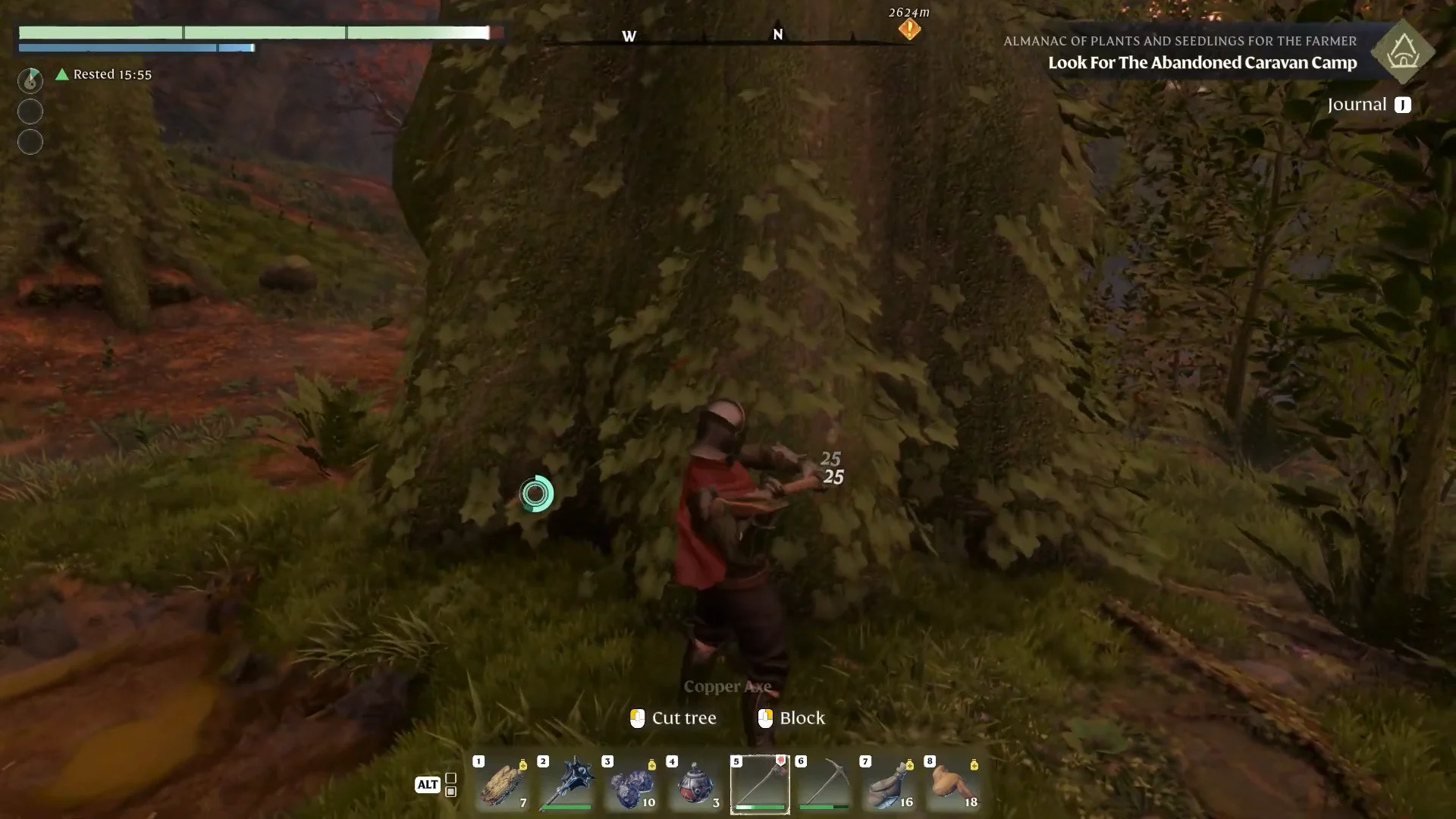 Chopping a large Revelwood tree