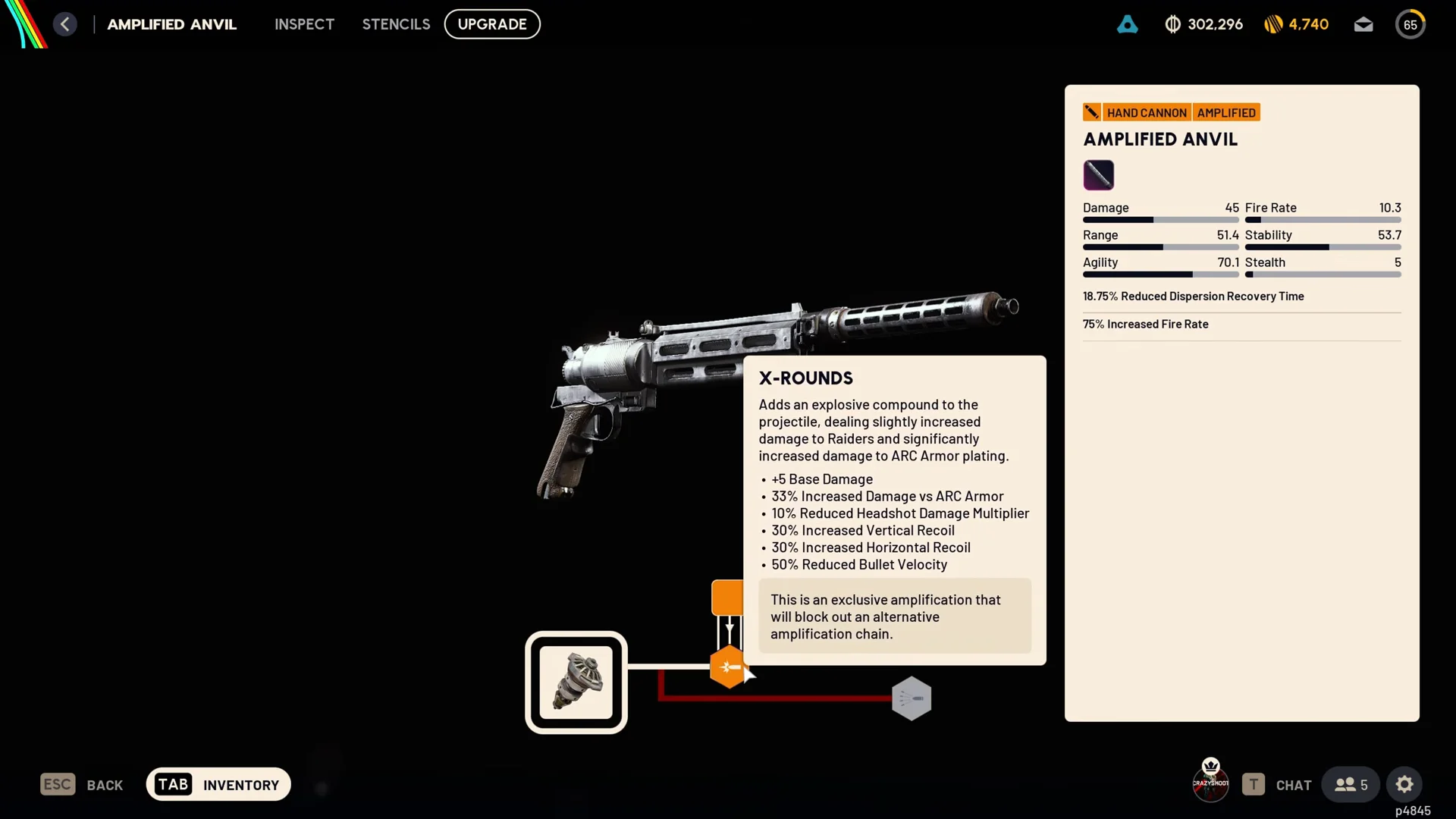 Weapon Upgrade Tree & Stats