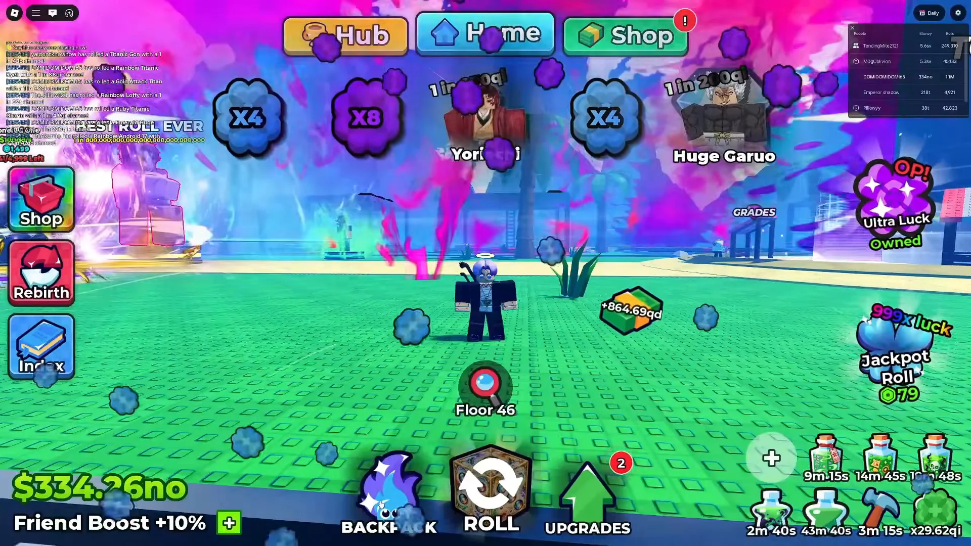 Admin Event Rolls