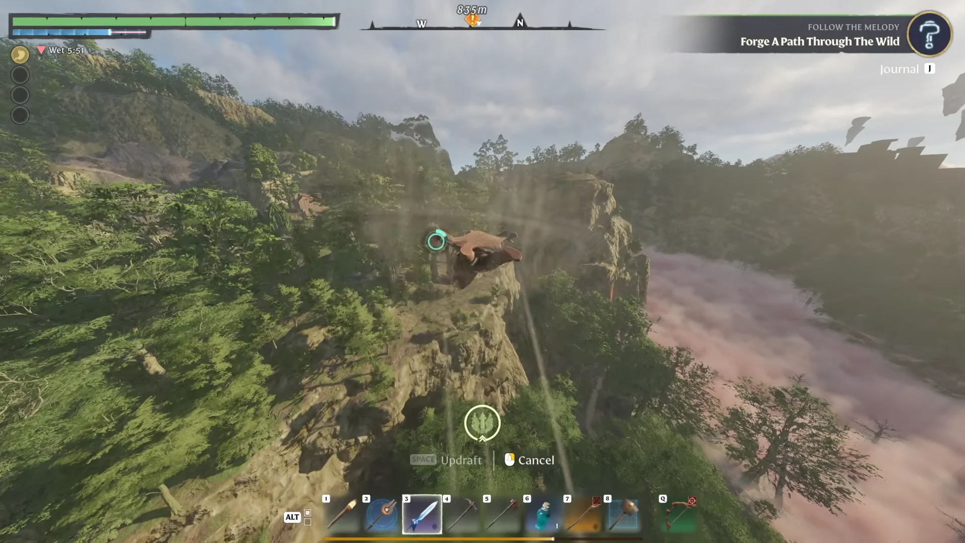 Gliding from Revelwood Spire