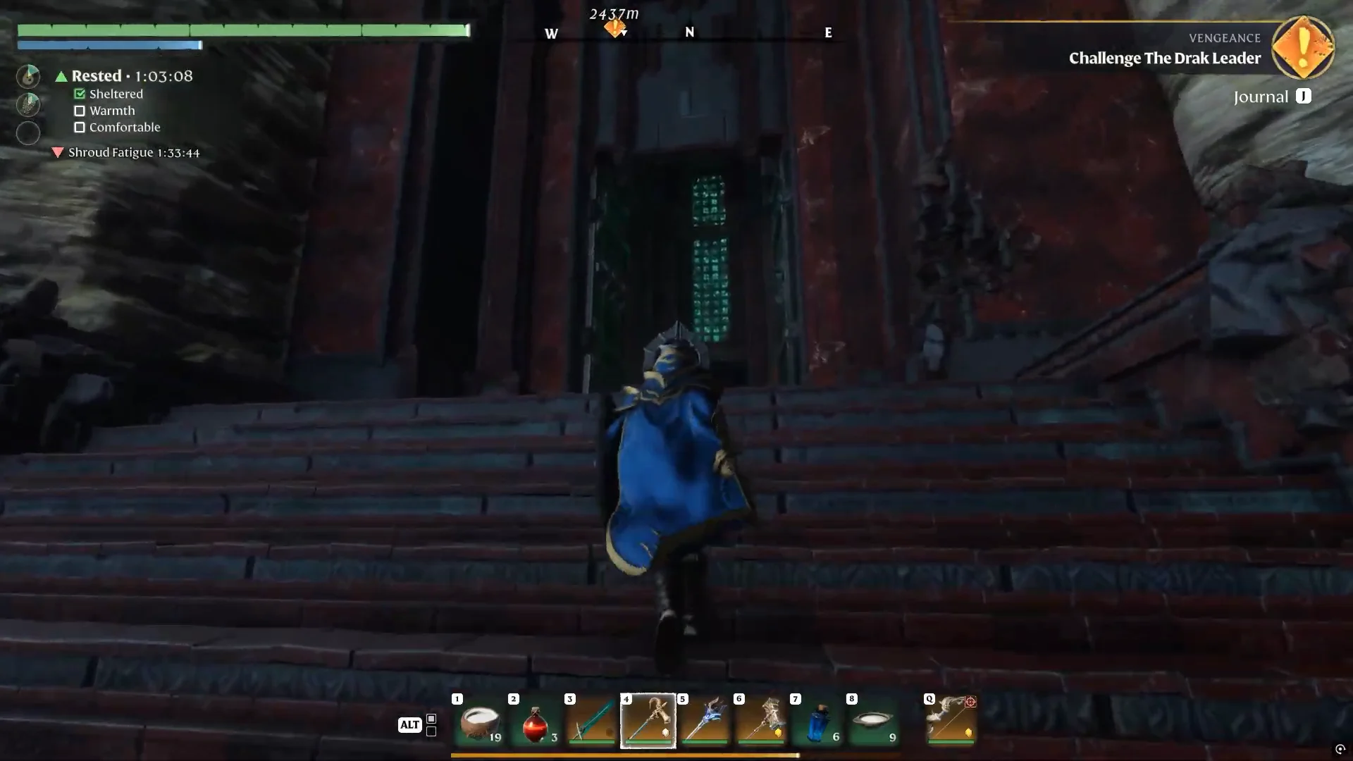 Approaching Hollow Halls entrance