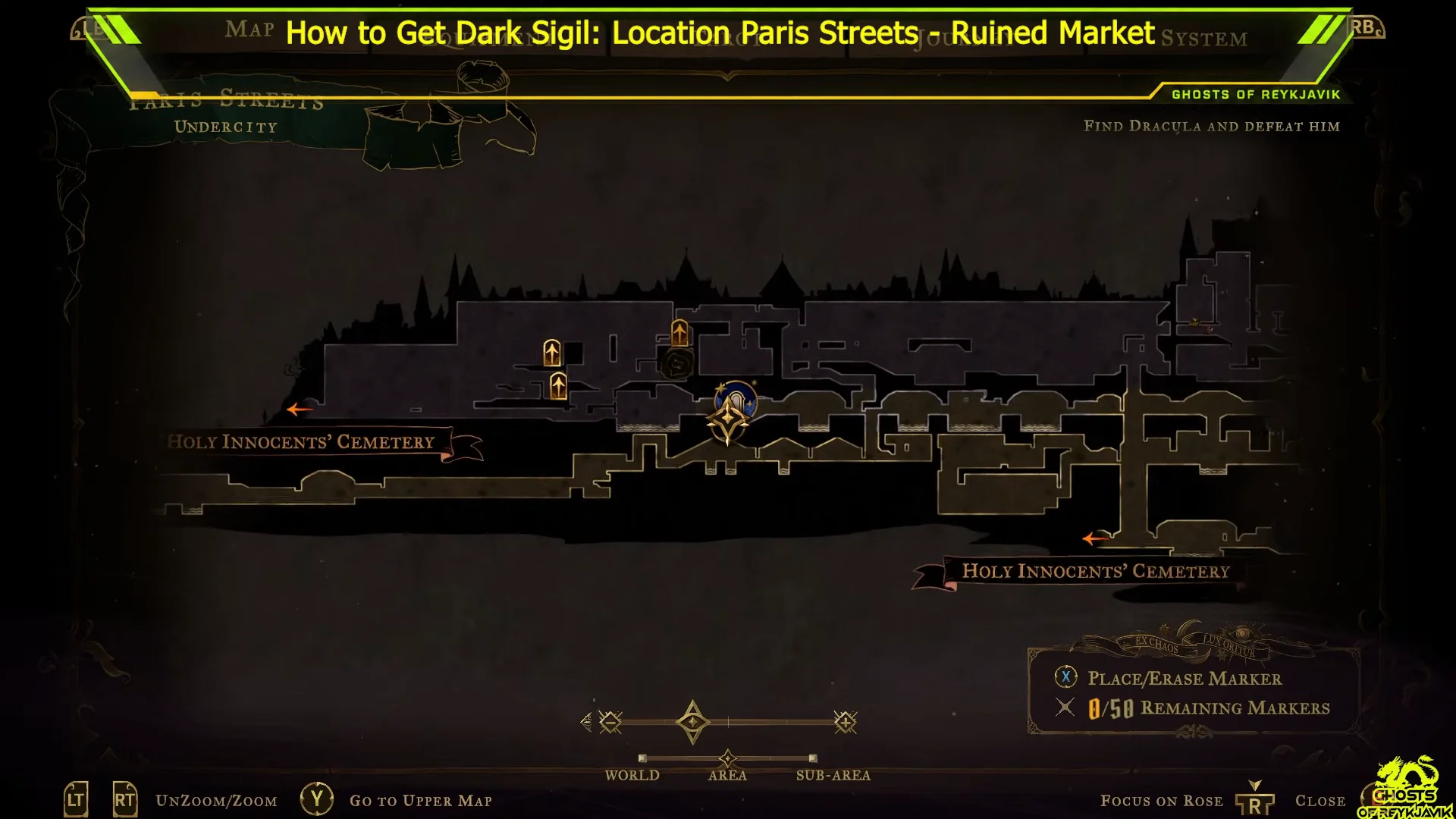 Map overview of starting location
