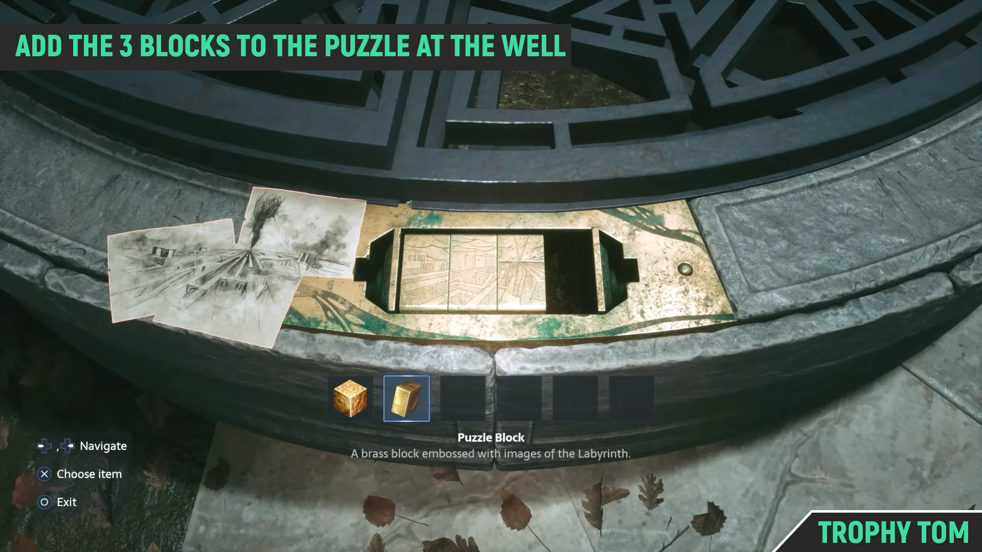 Well Puzzle: Placing Blocks