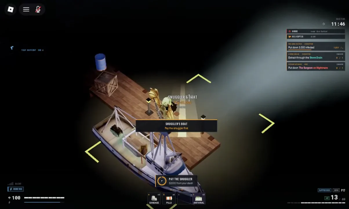 Reaching Smuggler's Boat