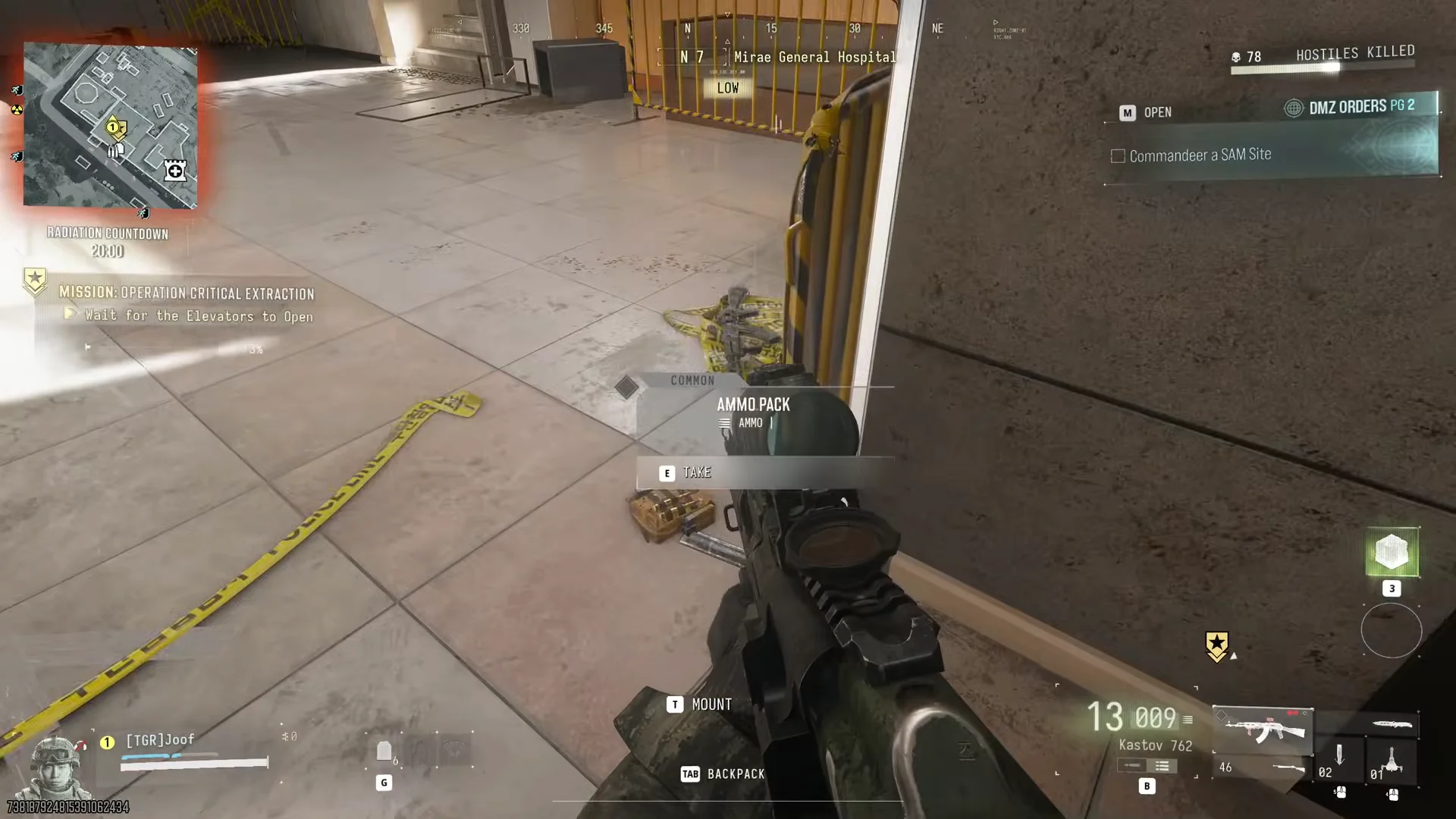 Holding for the elevators