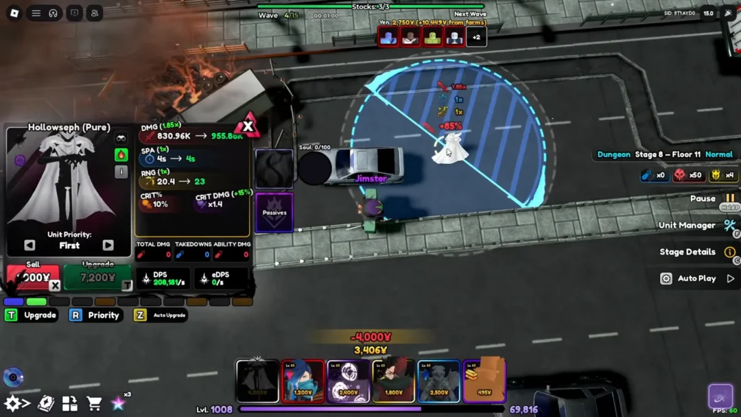 Stage 1: Lunar Bridge (Floor 11 Normal)