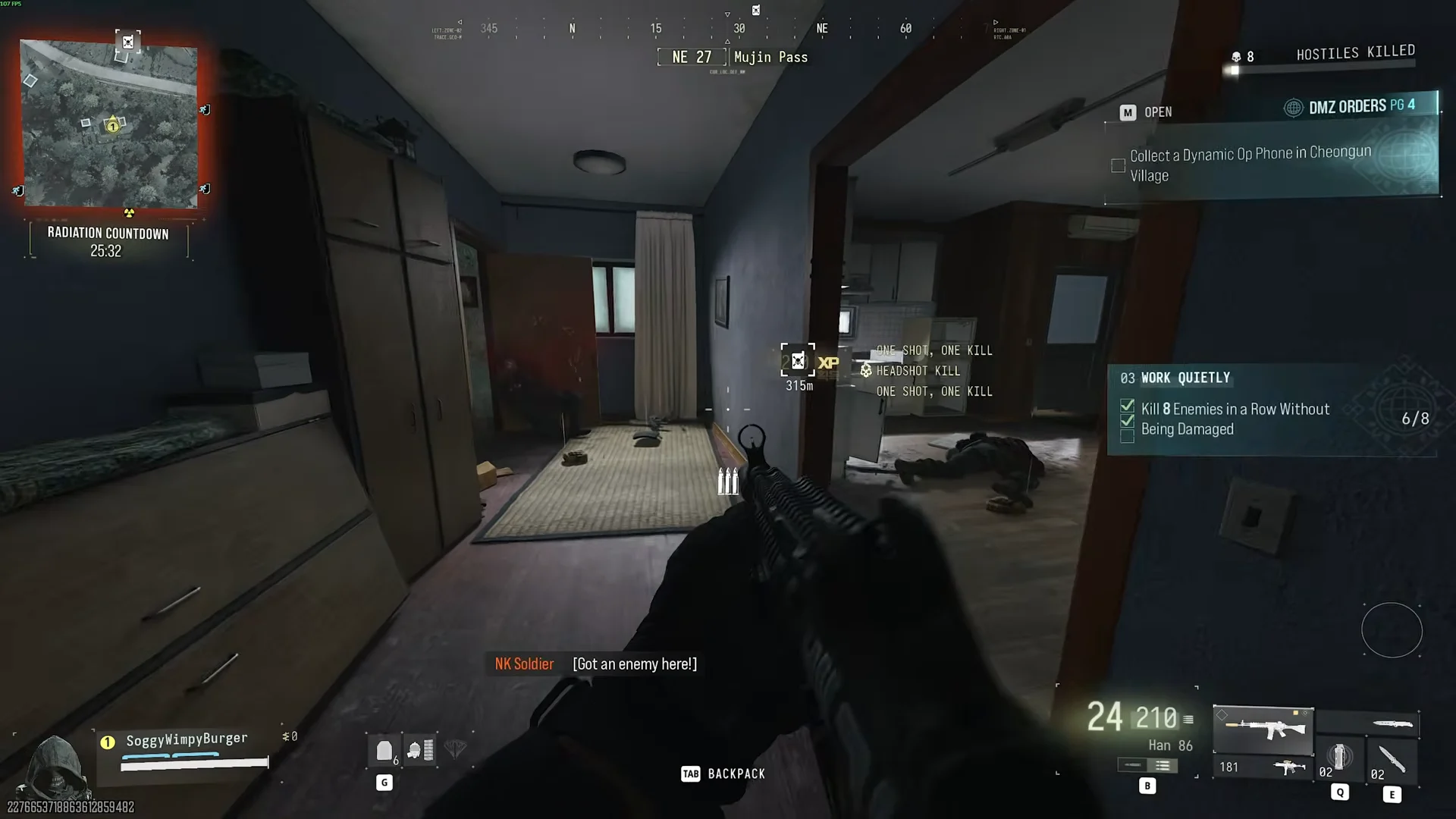 Work Quietly kill counter 6/8