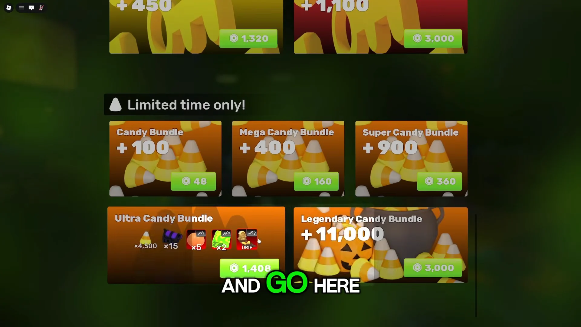 Purchasing Candy Bundles with Robux