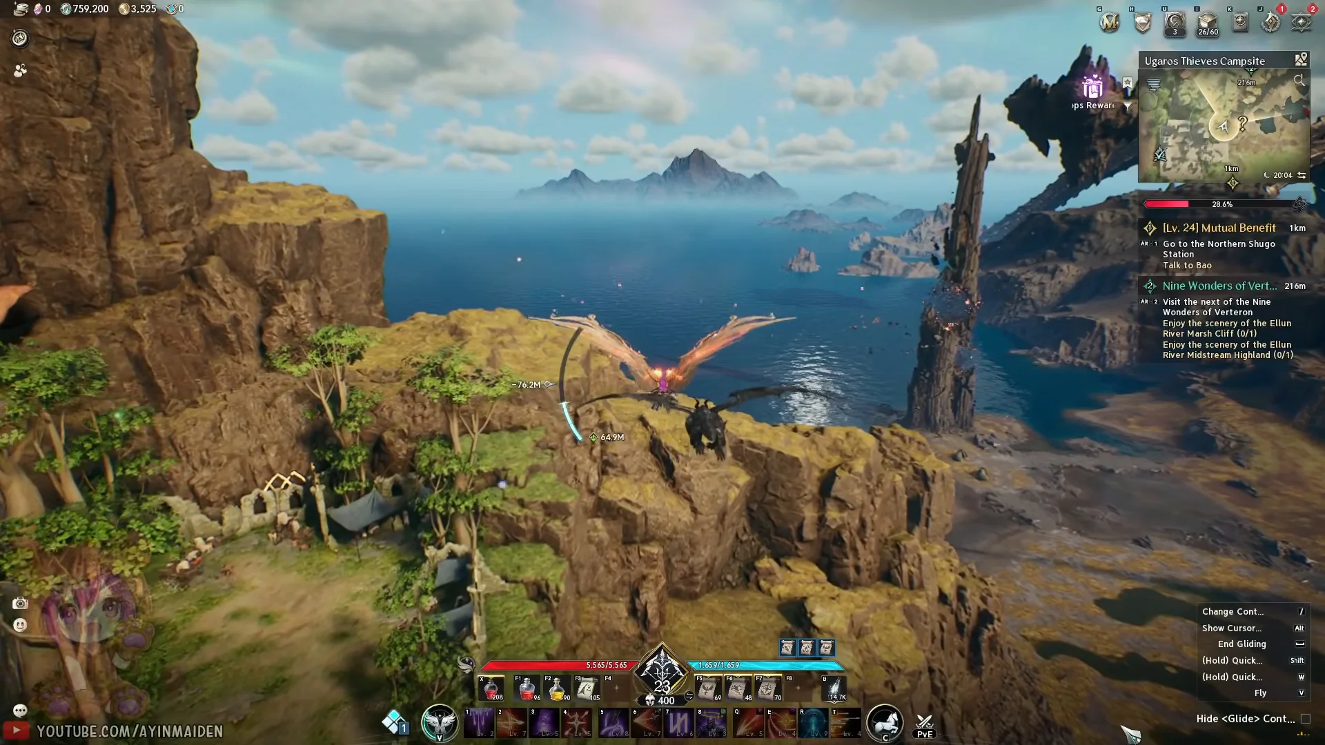 Gliding to Ellun River Marsh Cliff