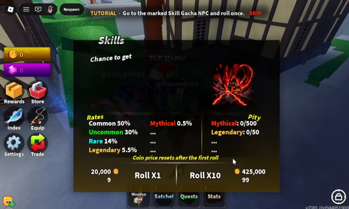 Rolling Skill Gacha